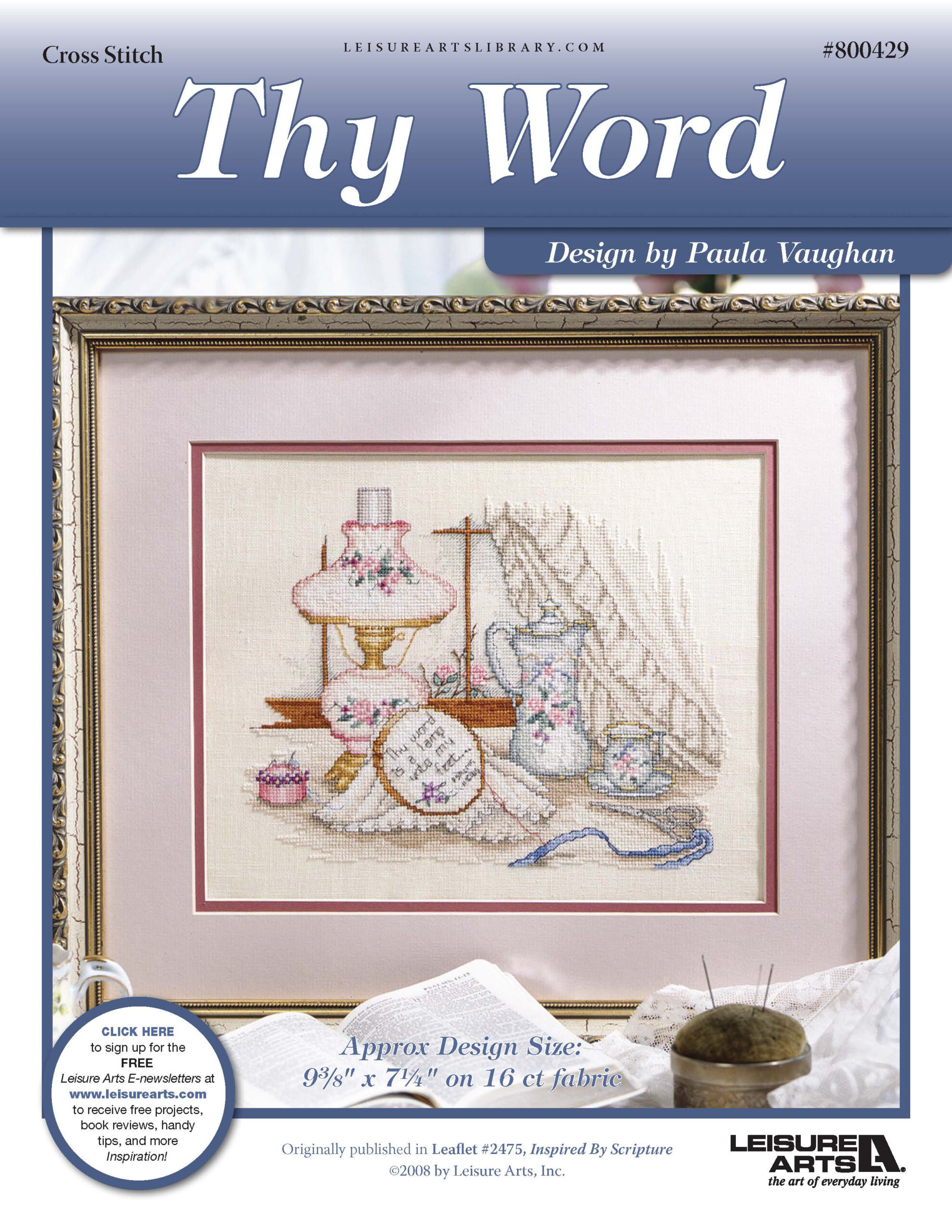 Leisure Arts Inspired By Scripture Thy Word Cross Stitch ePattern