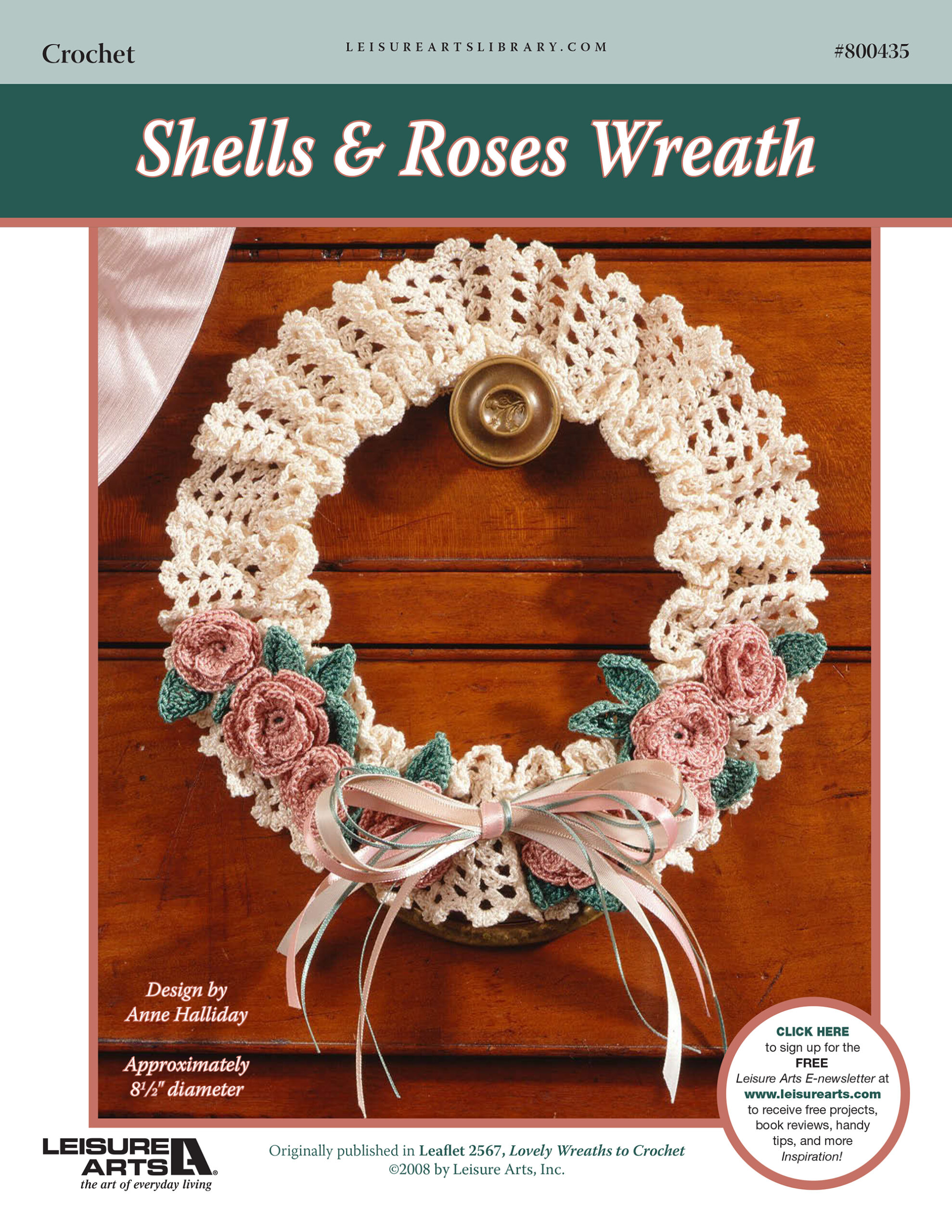 Leisure Arts Lovely Wreaths To Crochet Shells Roses ePattern