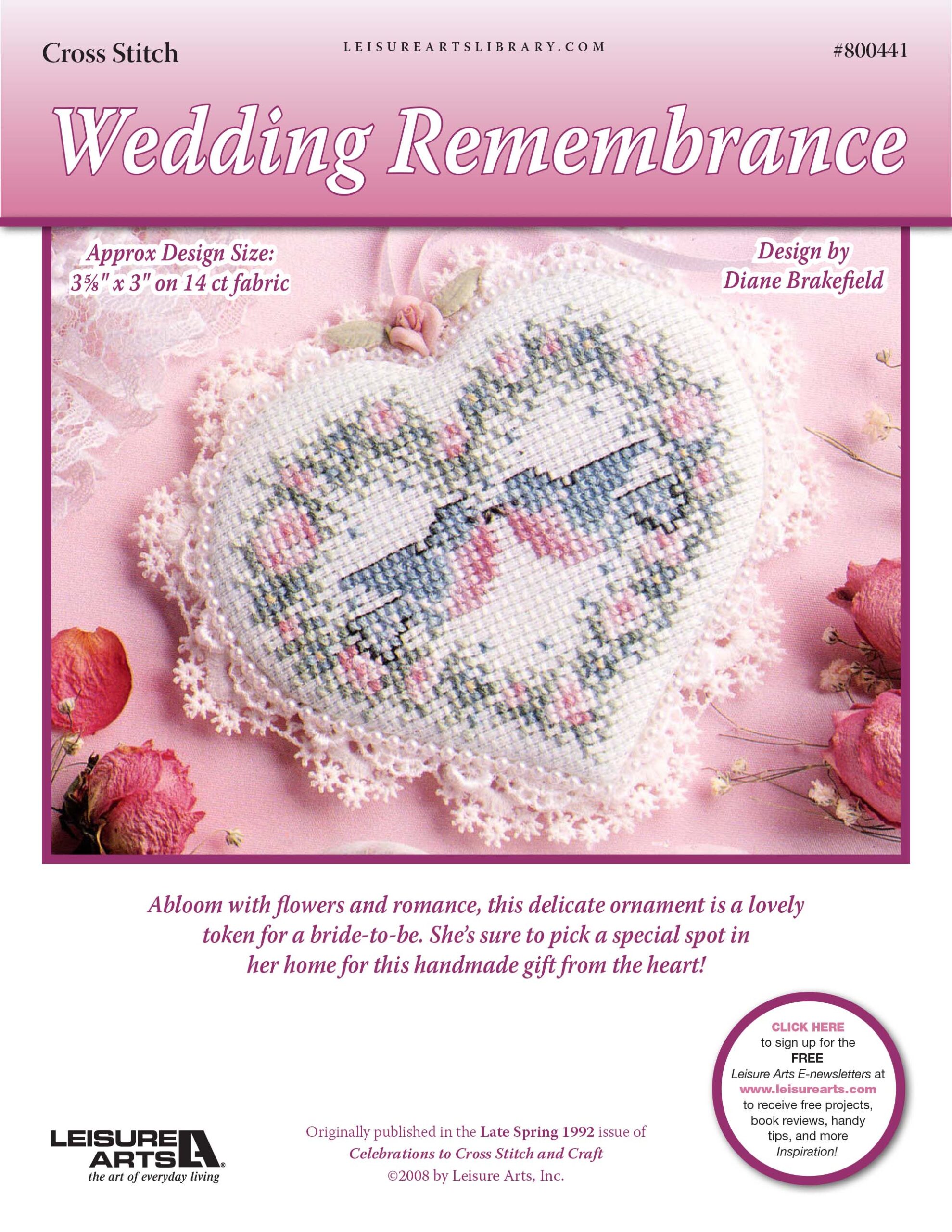 Leisure Arts Wedding Remembrance Cross Stitch ePattern