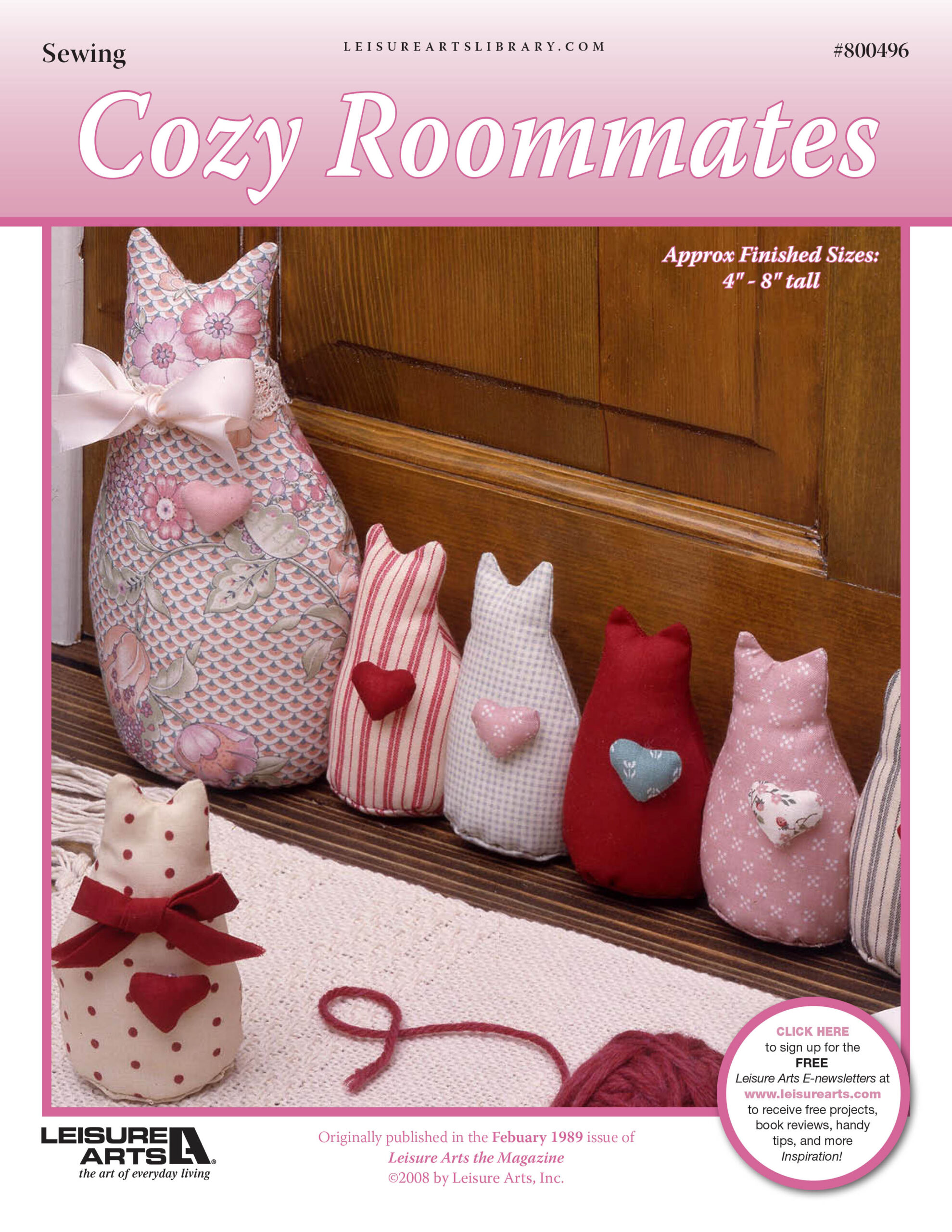 Leisure Arts Cozy Roommates Sewing ePattern