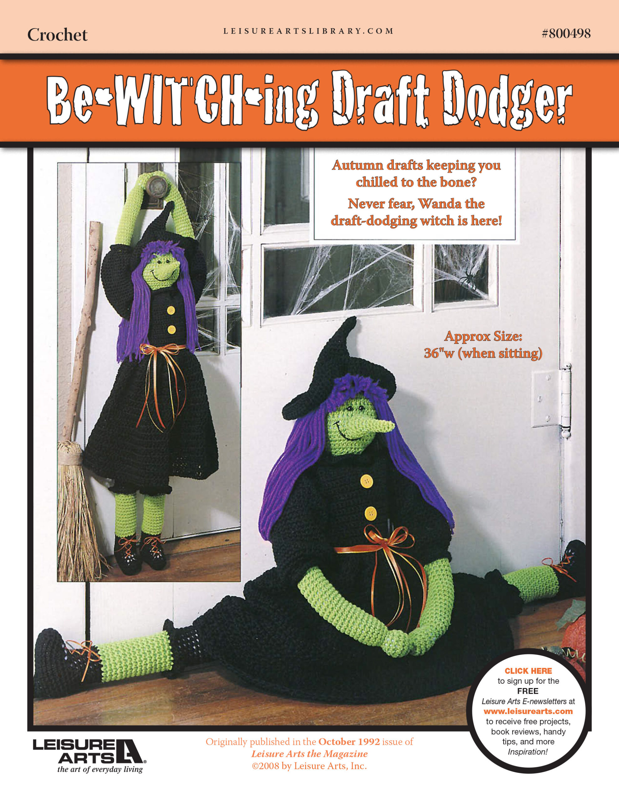Leisure Arts Bewitching Draft Dodger Crochet ePattern