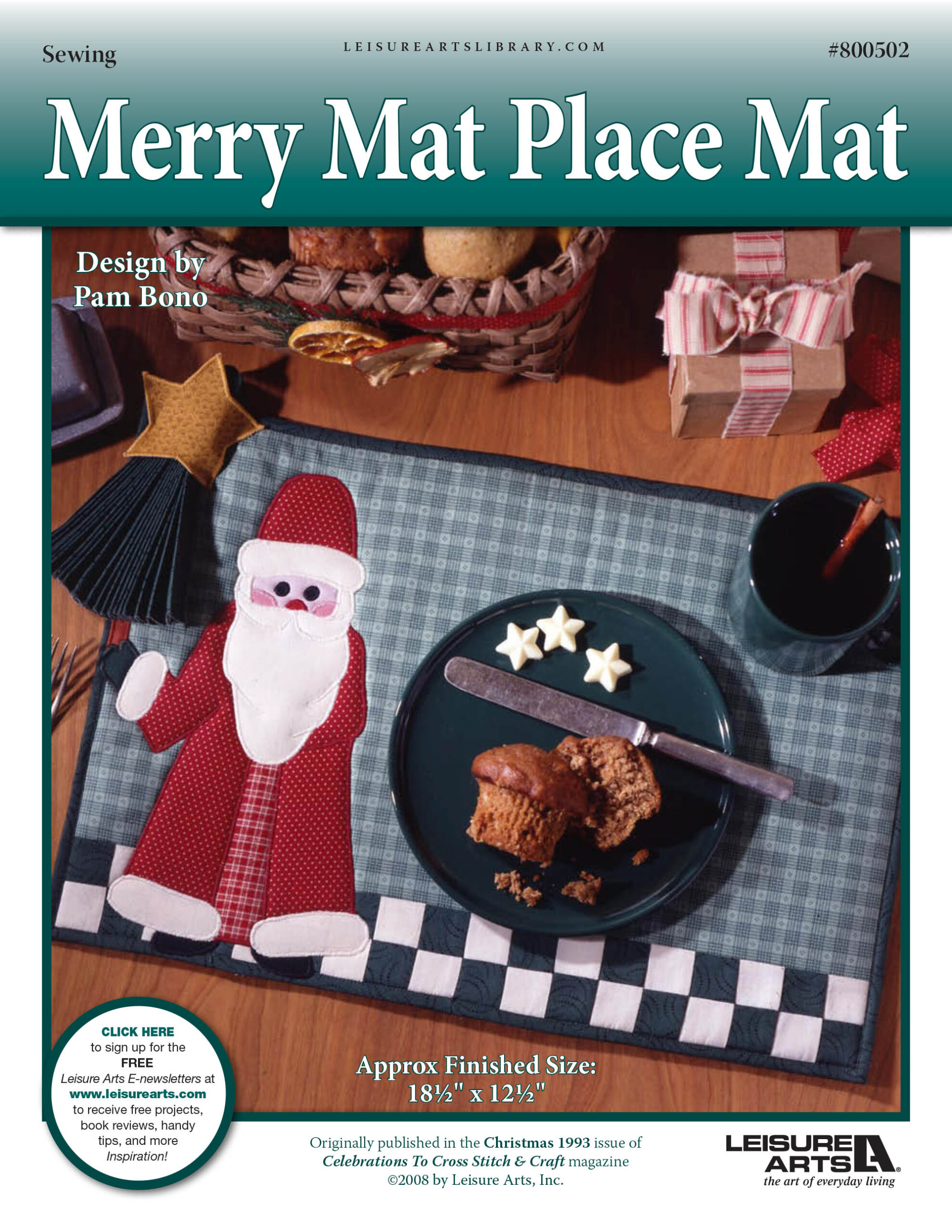 Leisure Arts Merry Mat Place Mat Quilt ePattern