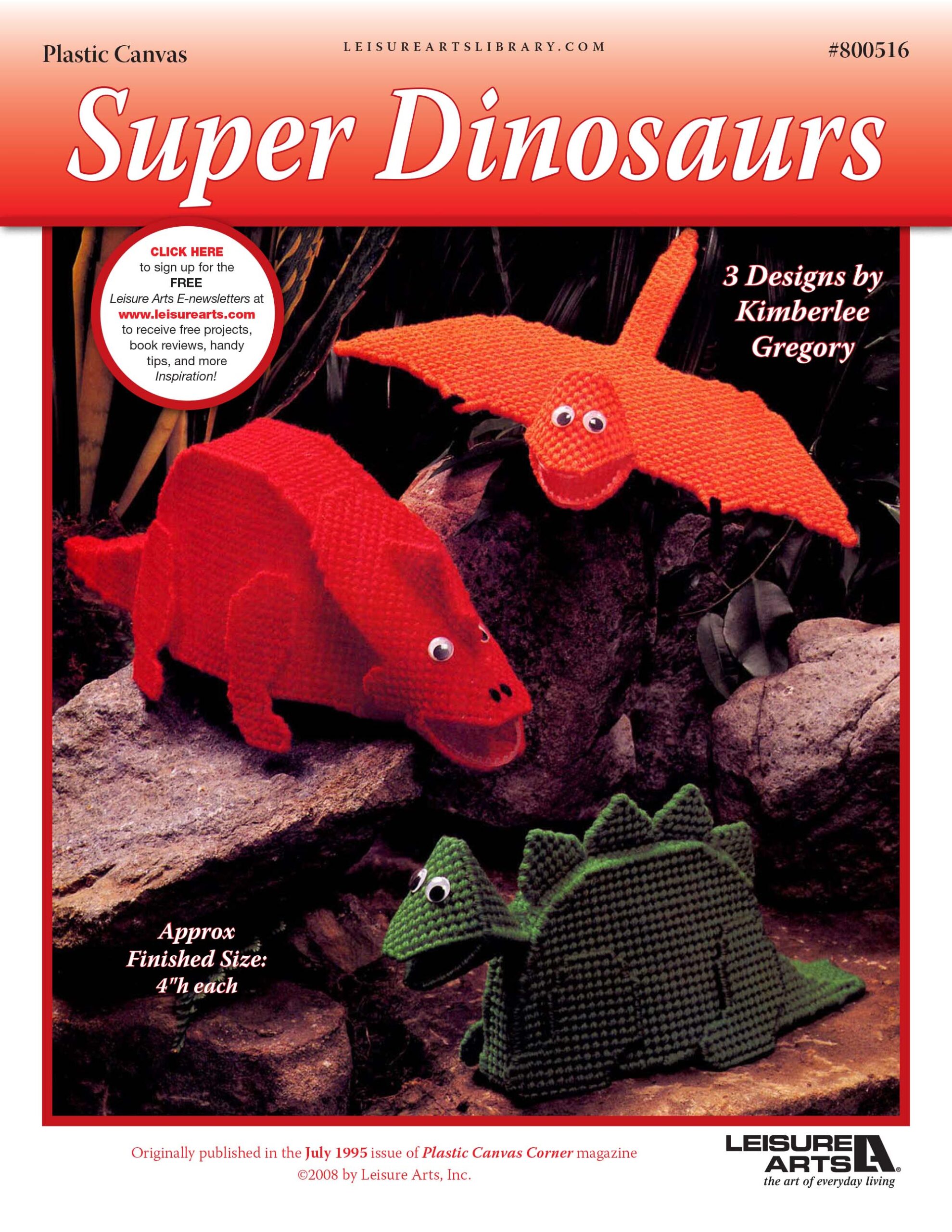 Leisure Arts Super Dionsaurs Plastic Canvas ePattern