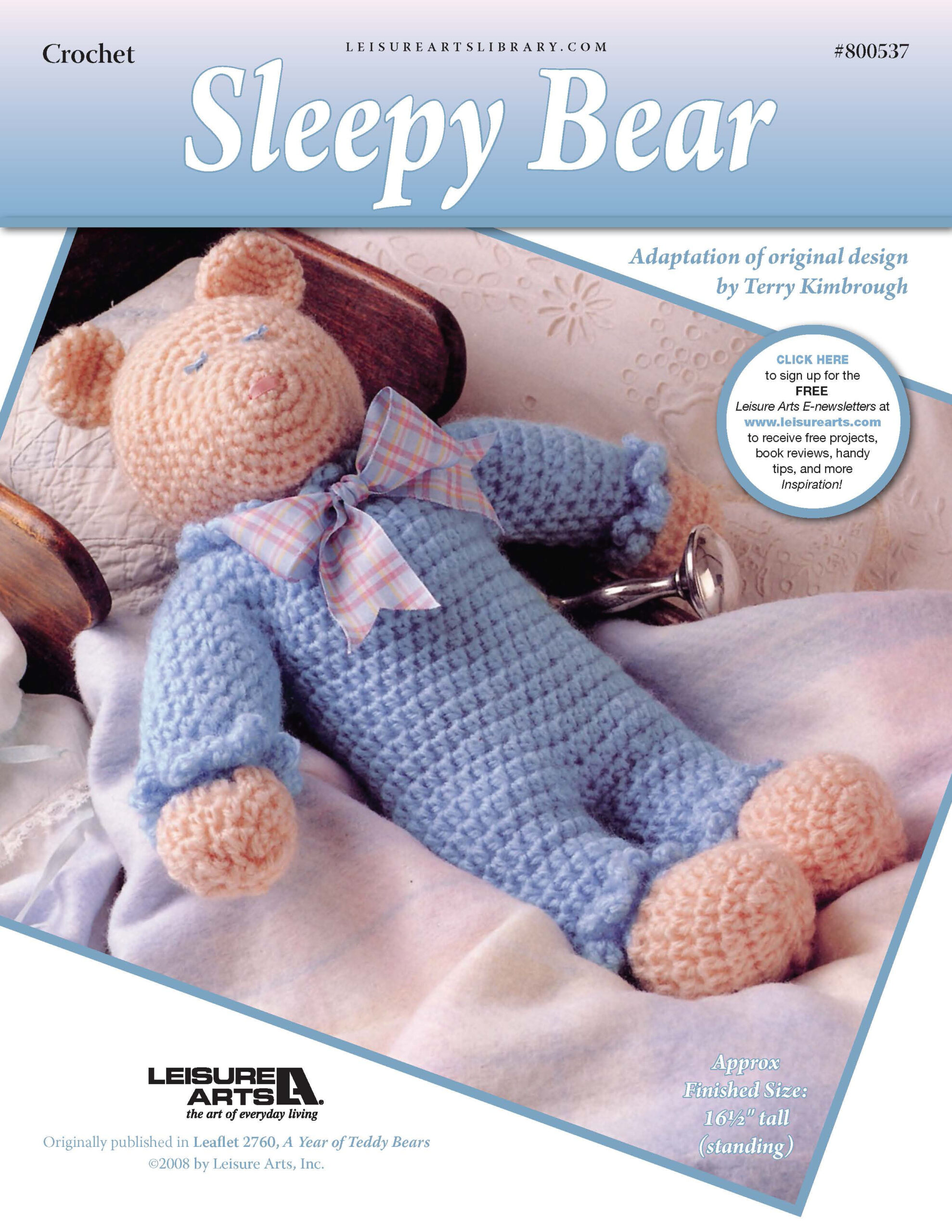 Leisure Arts A Year of Teddy Bears Sleepy Bear Crochet ePattern