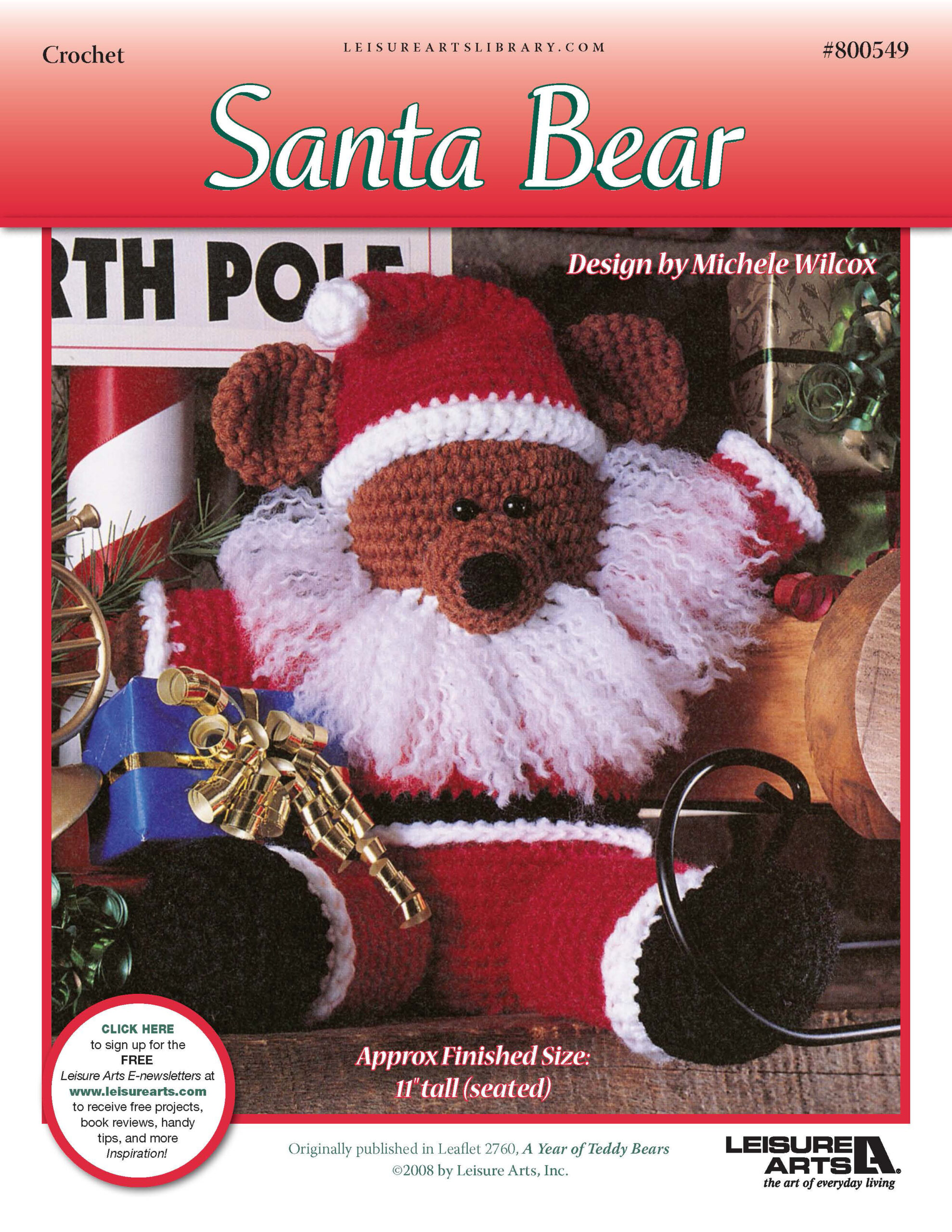 Leisure Arts A Year of Teddy Bears Santa Bear Crochet ePattern