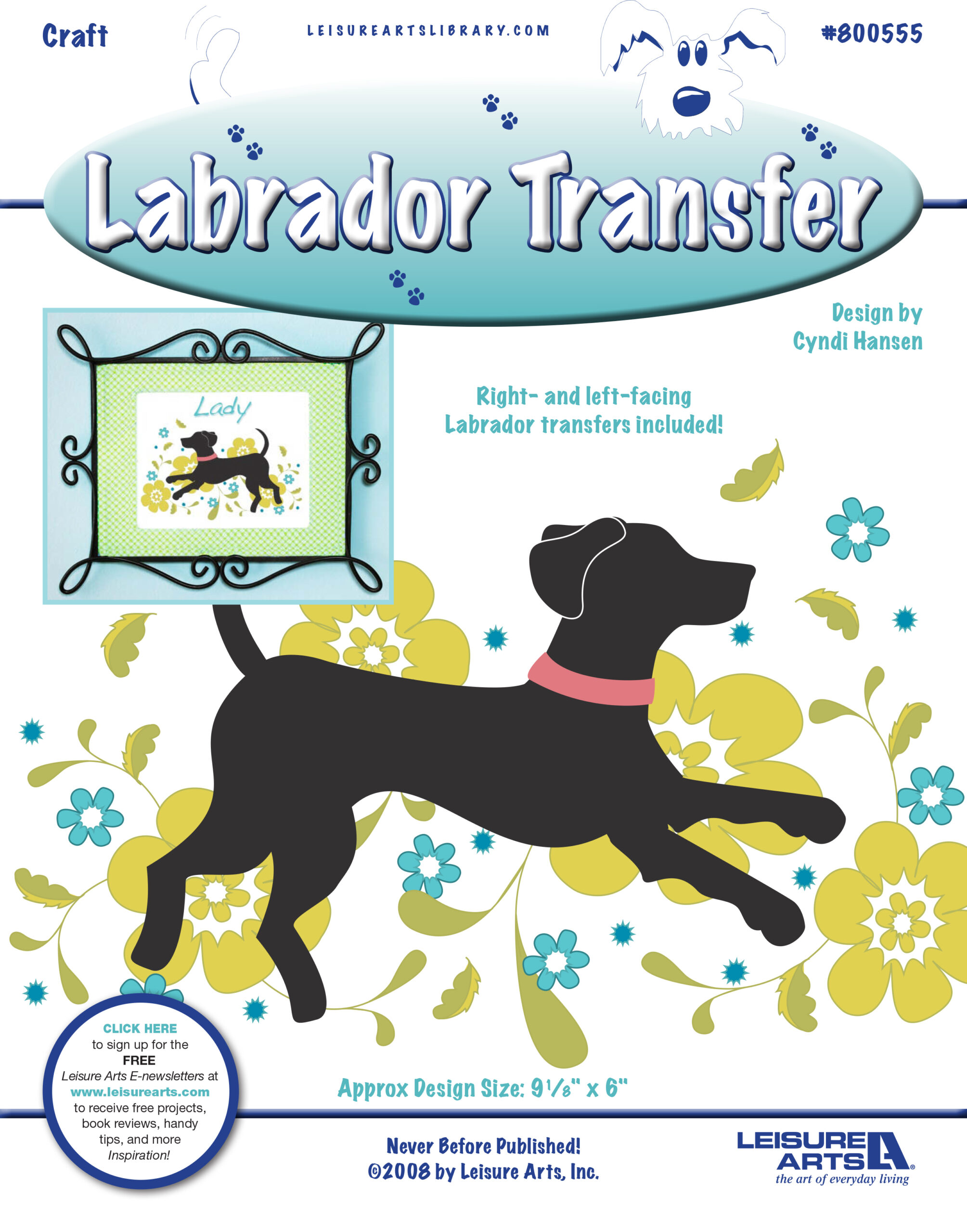 Leisure Arts Labrador IronOn Transfer ePattern