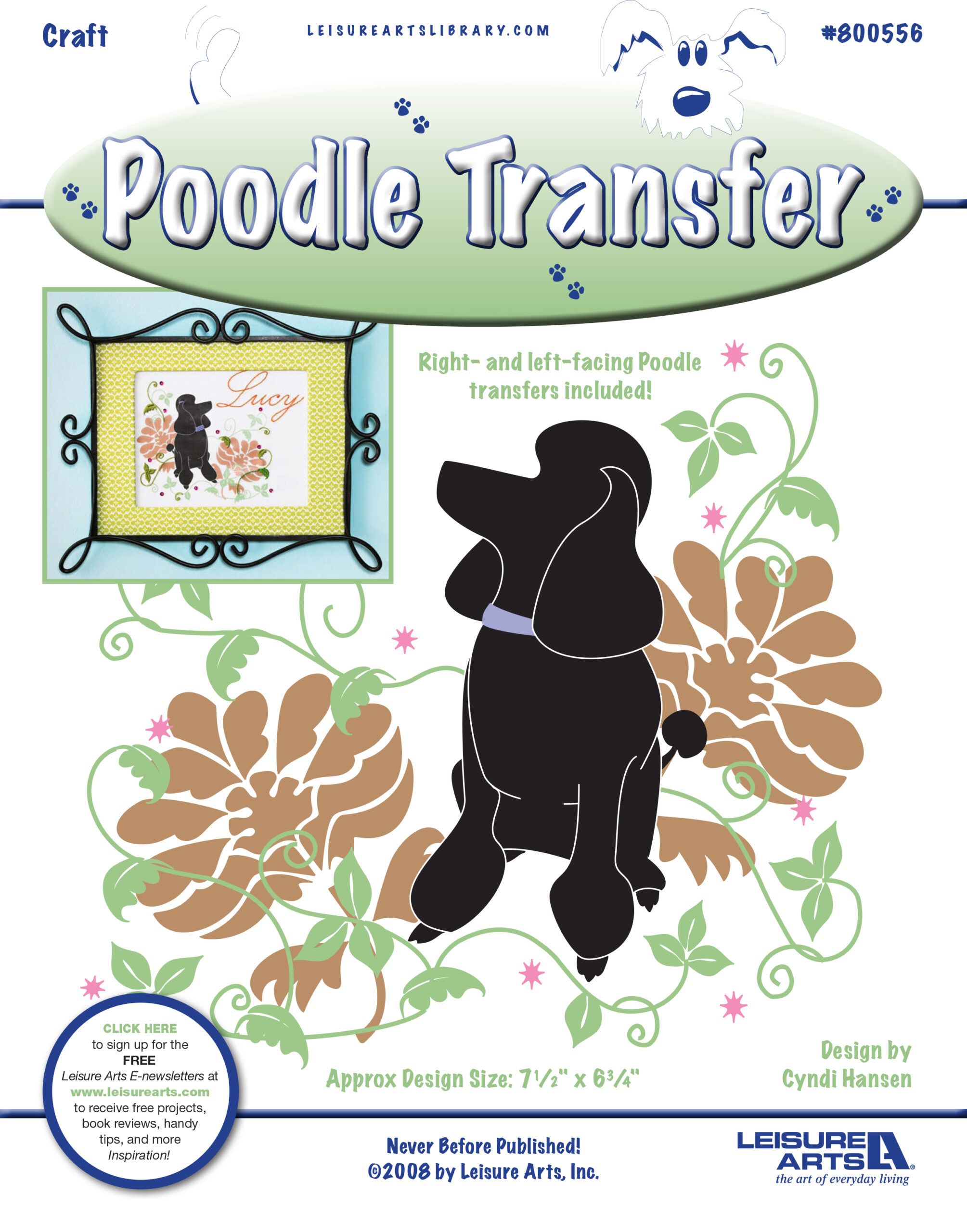 Leisure Arts Poodle IronOn Transfer ePattern