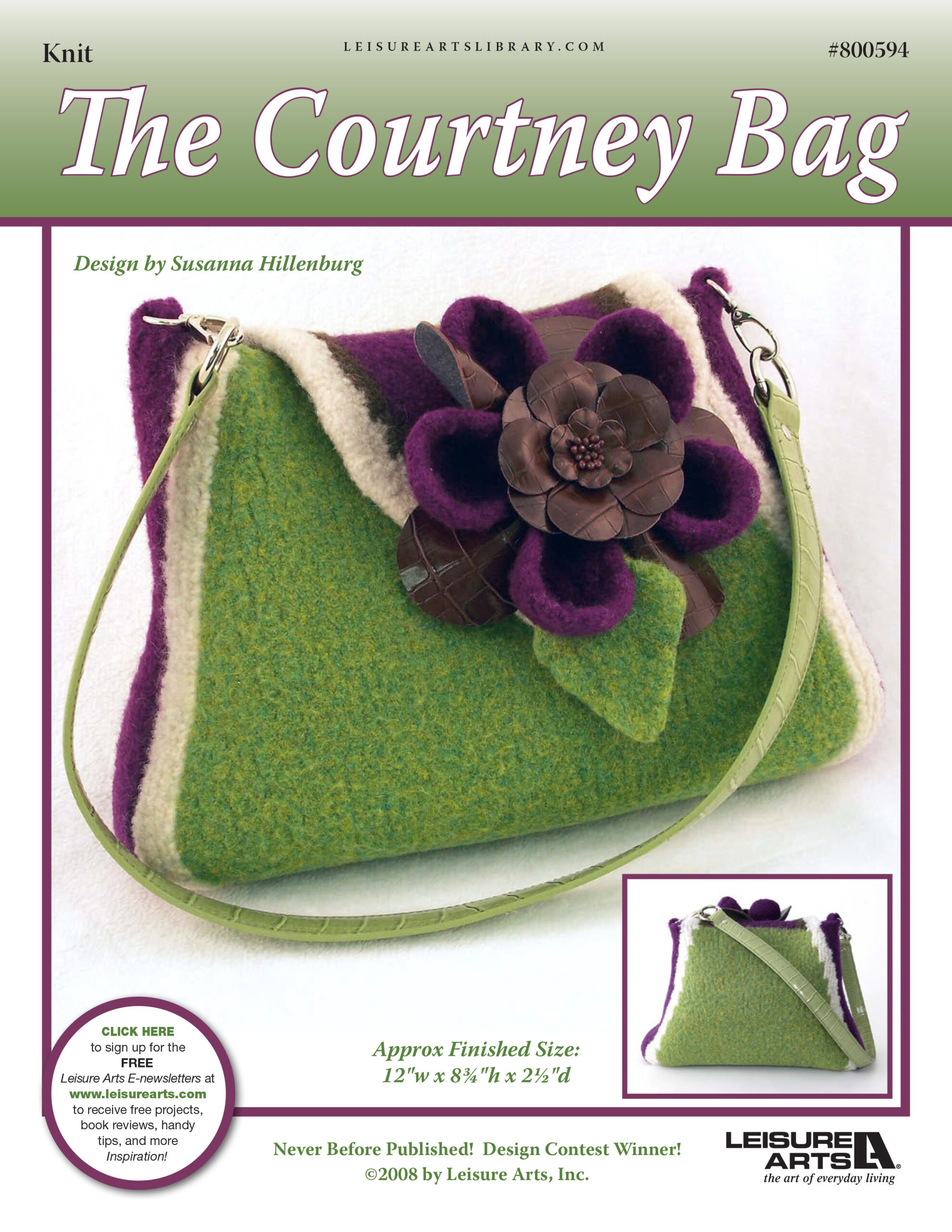 Leisure Arts The Courtney Bag Purse Knit ePattern