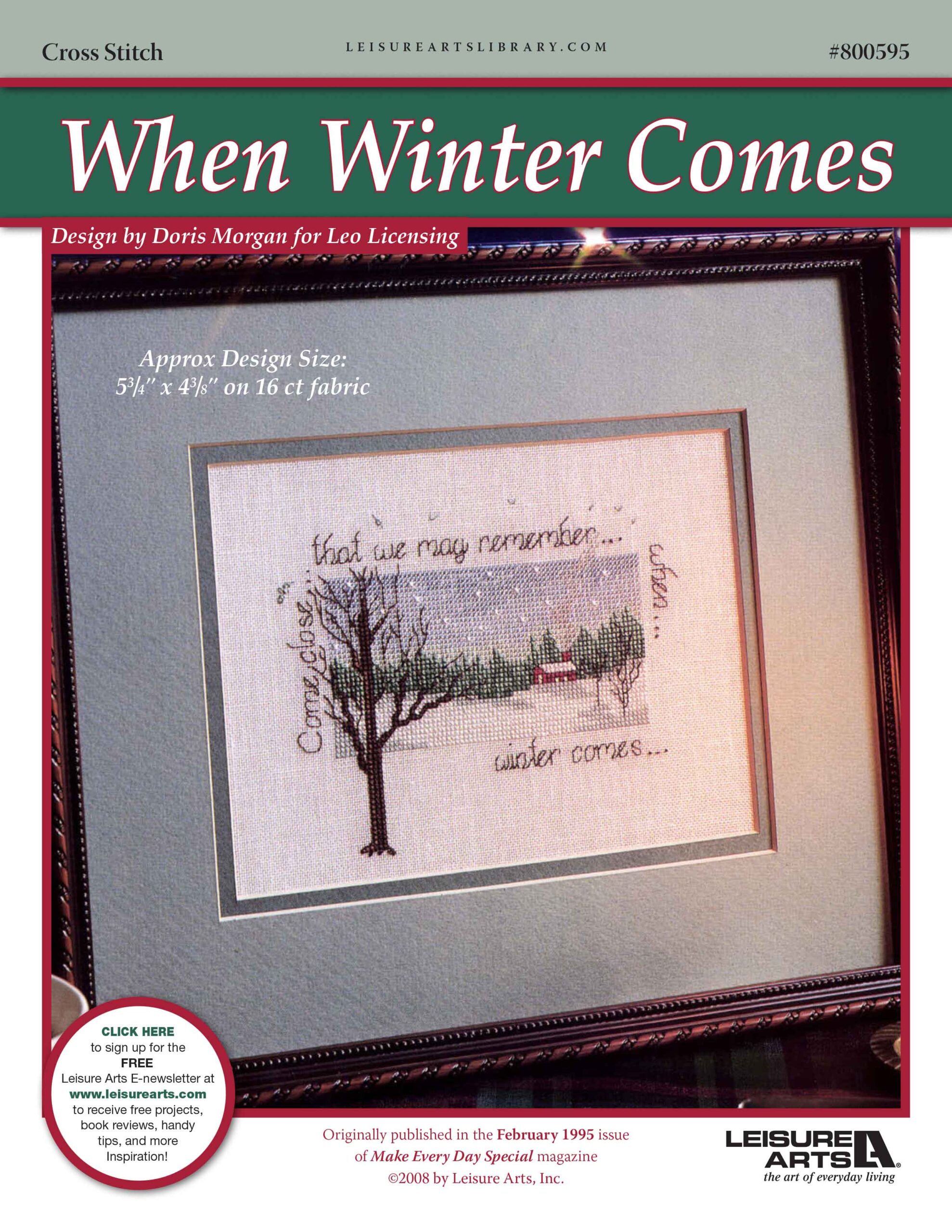 Leisure Arts When Winter Comes Cross Stitch ePattern