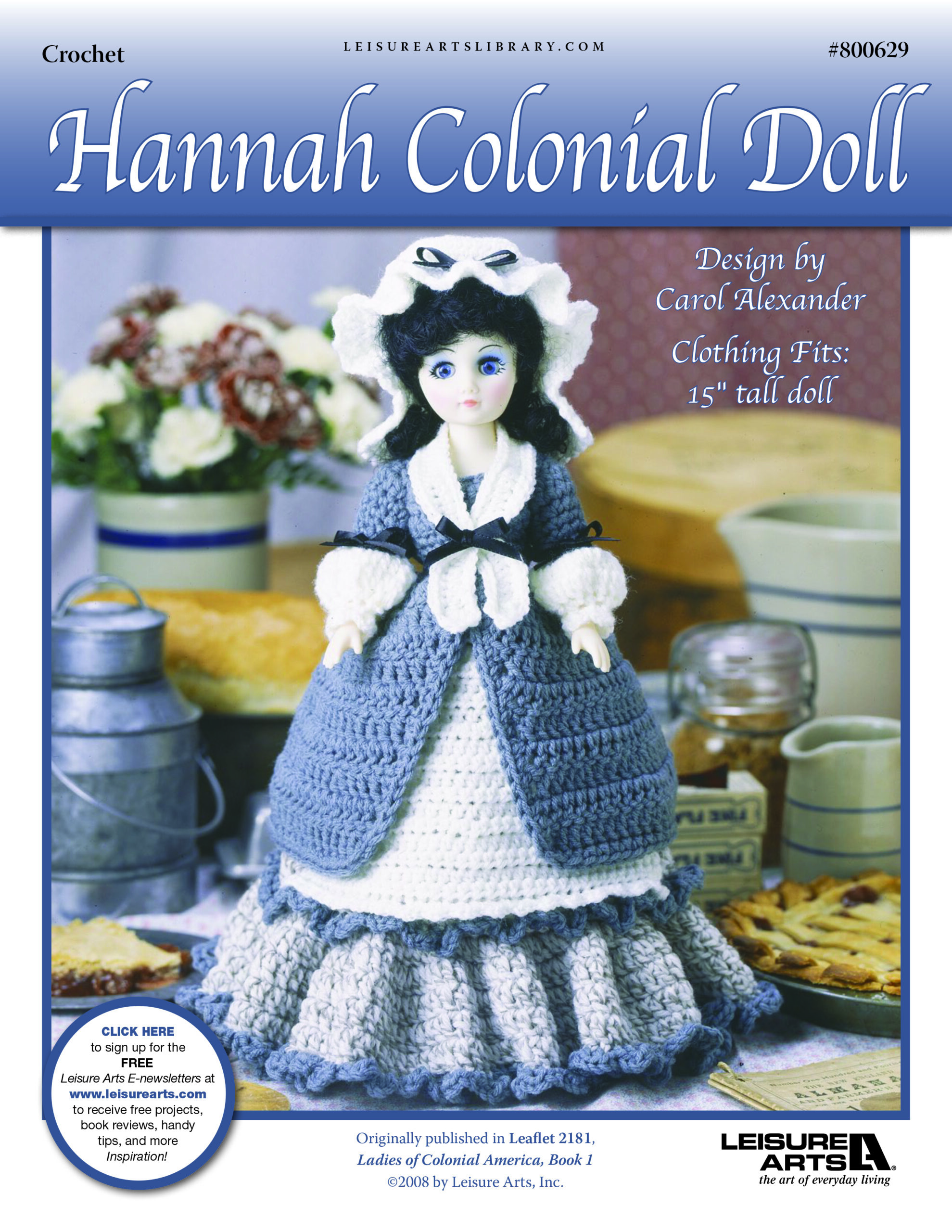 Leisure Arts Ladies Of Colonial America Hannah Doll Crochet ePattern