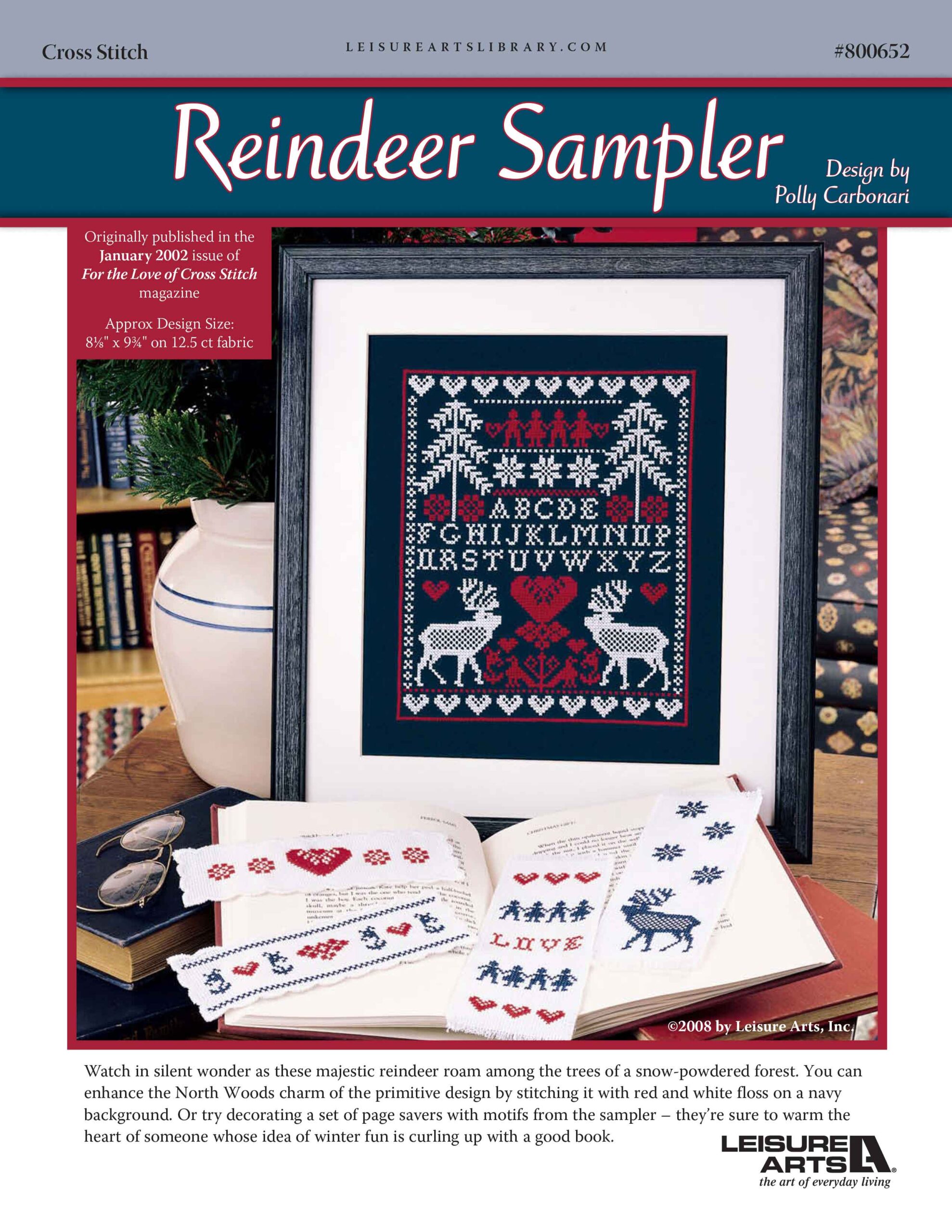Leisure Arts Reindeer Sampler Cross Stitch ePattern
