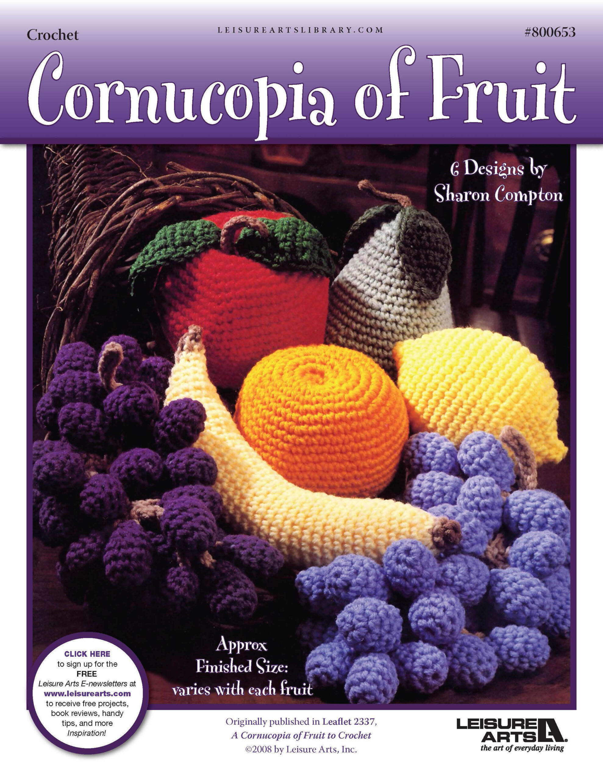 Leisure Arts Cornucopia Of Fruit Crochet ePattern