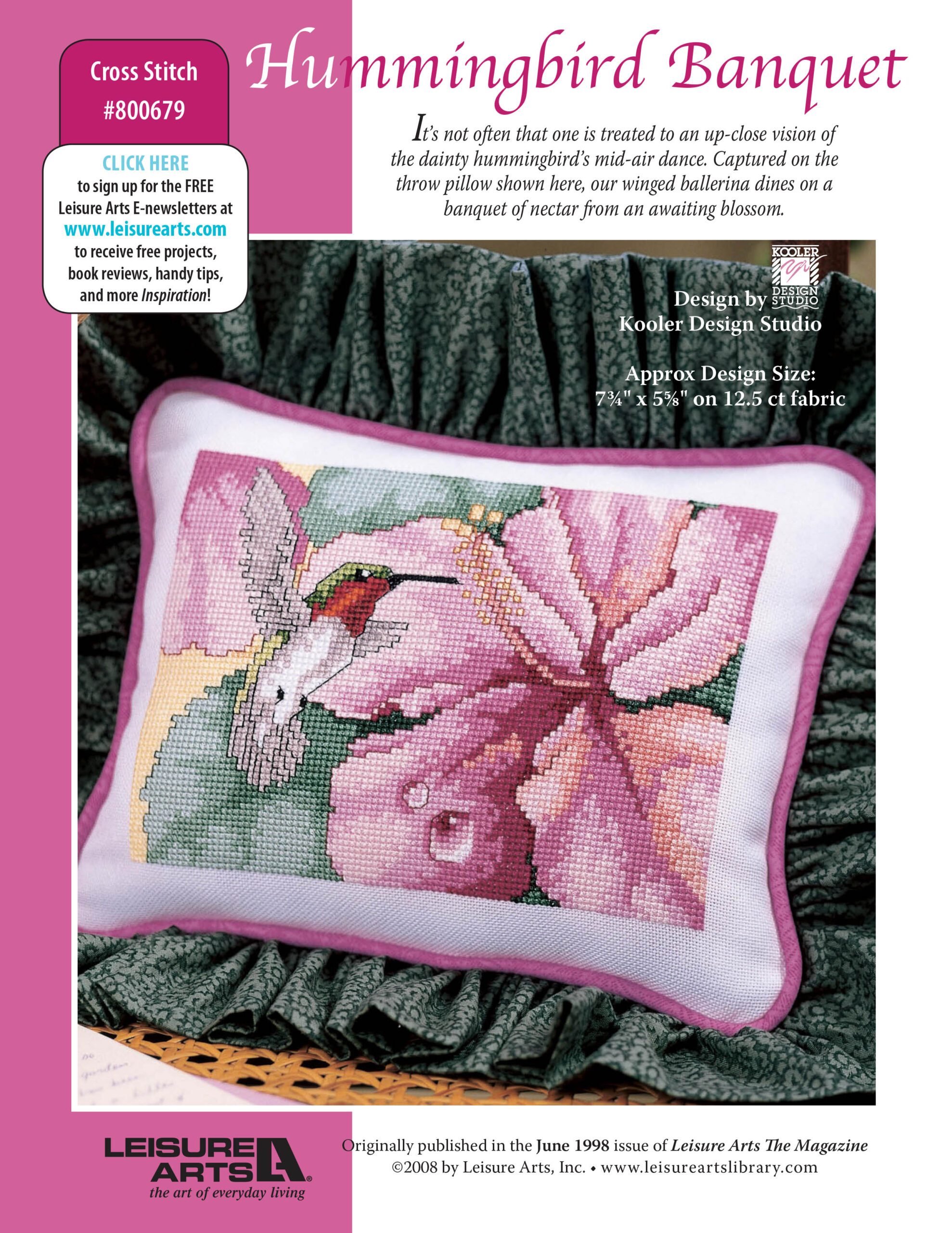 Leisure Arts Hummingbird Banquet Cross Stitch ePattern