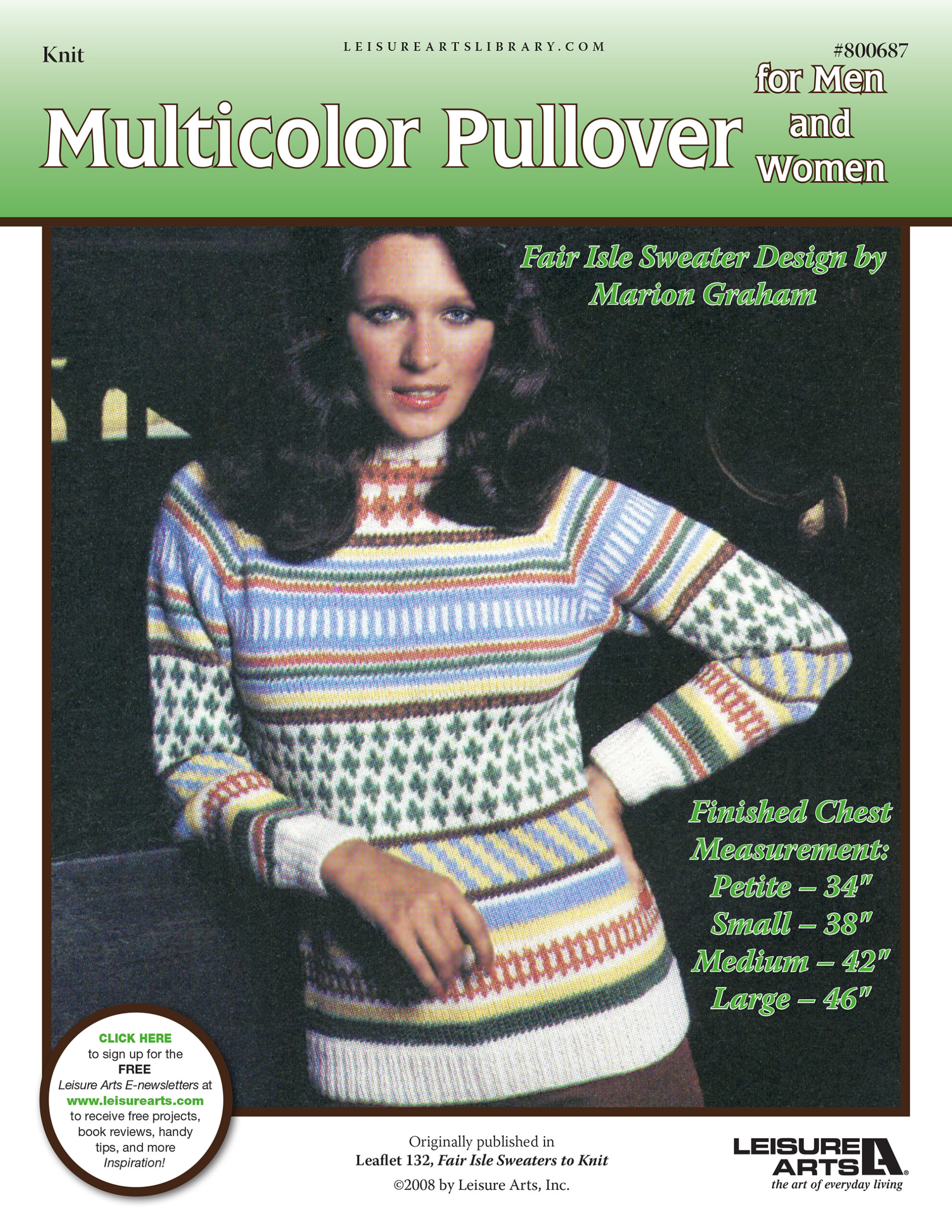 Leisure Arts Multicolor Pullover ePattern