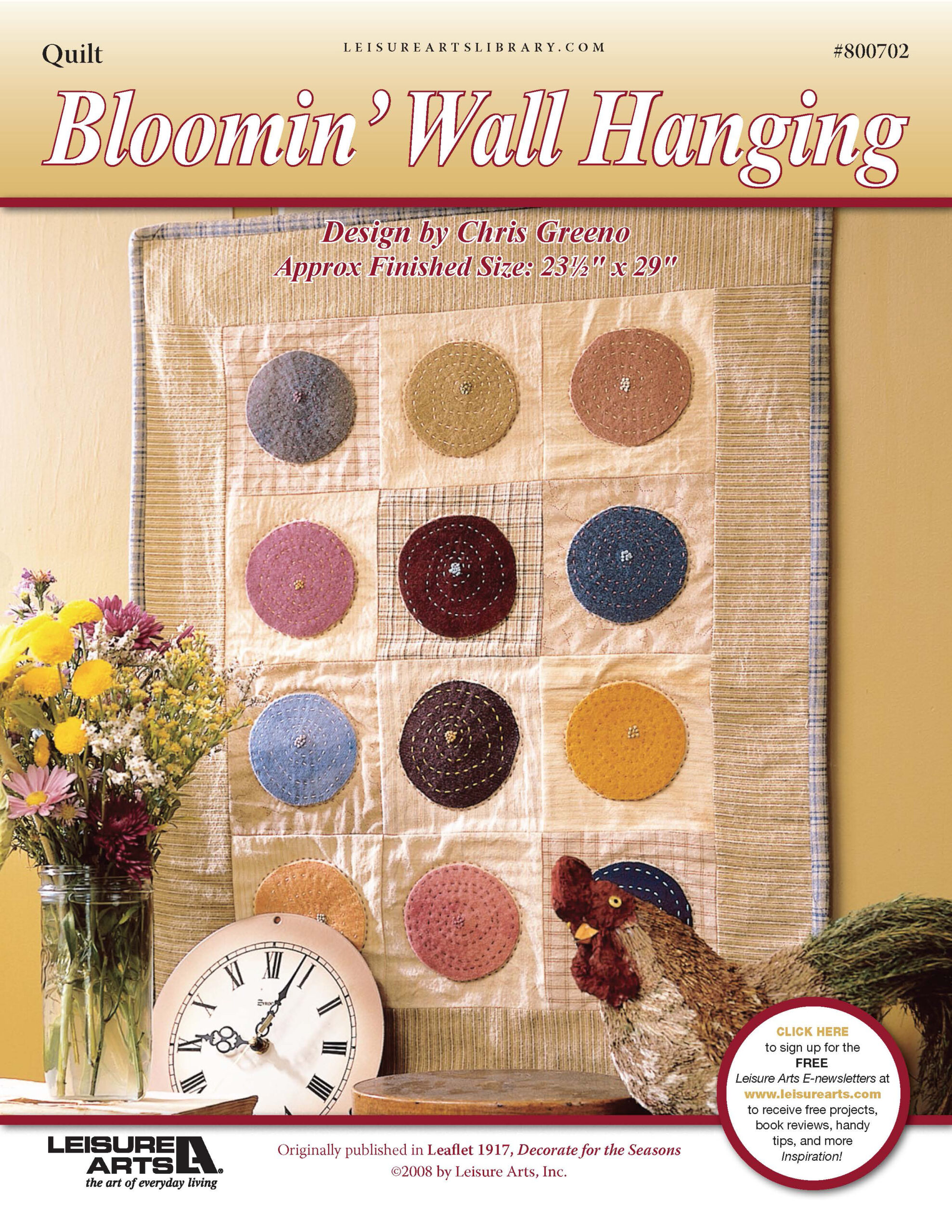 Leisure Arts Decorate For The Seasons Bloomin Wall Hanging Quilt ePattern