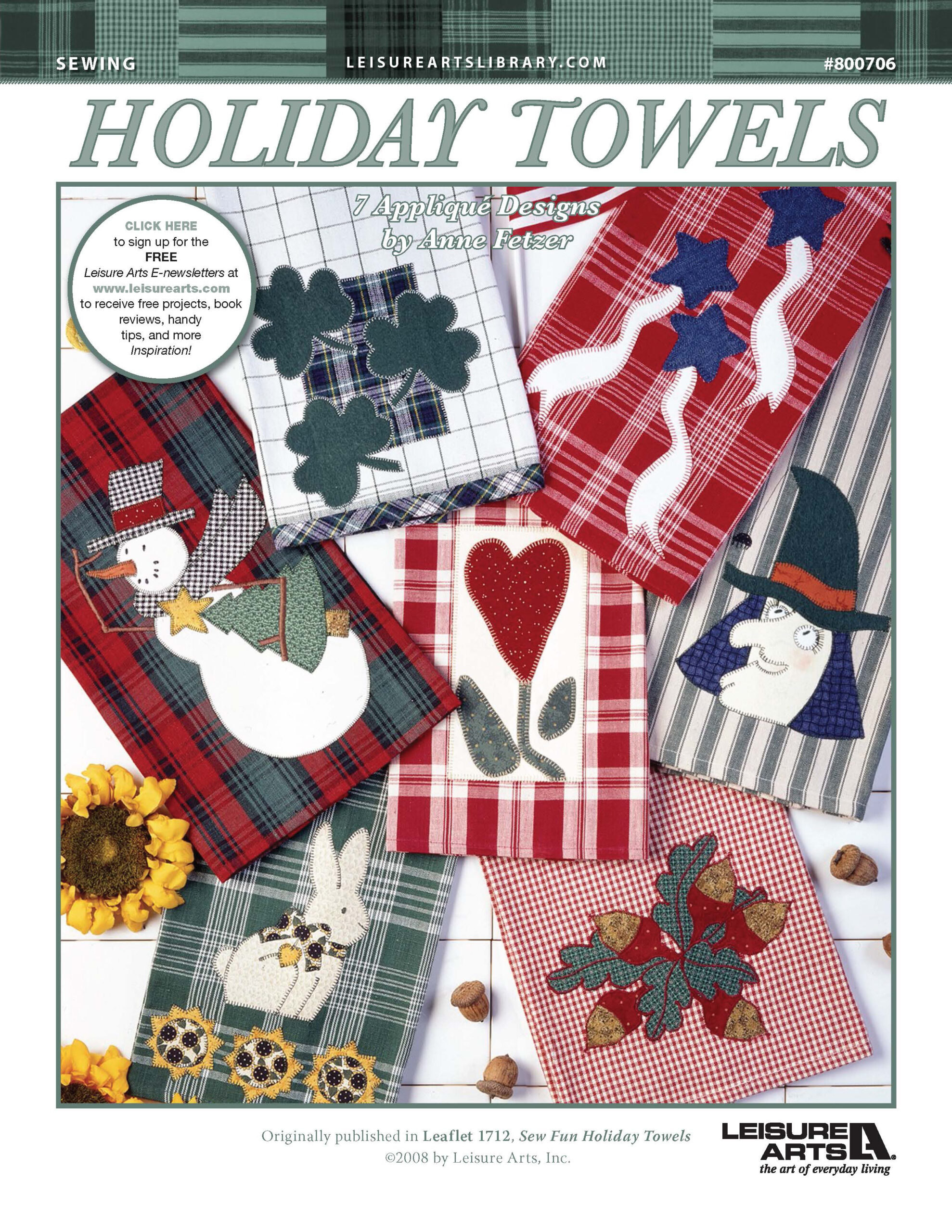 Leisure Arts Sew Fun Holiday Towels ePattern