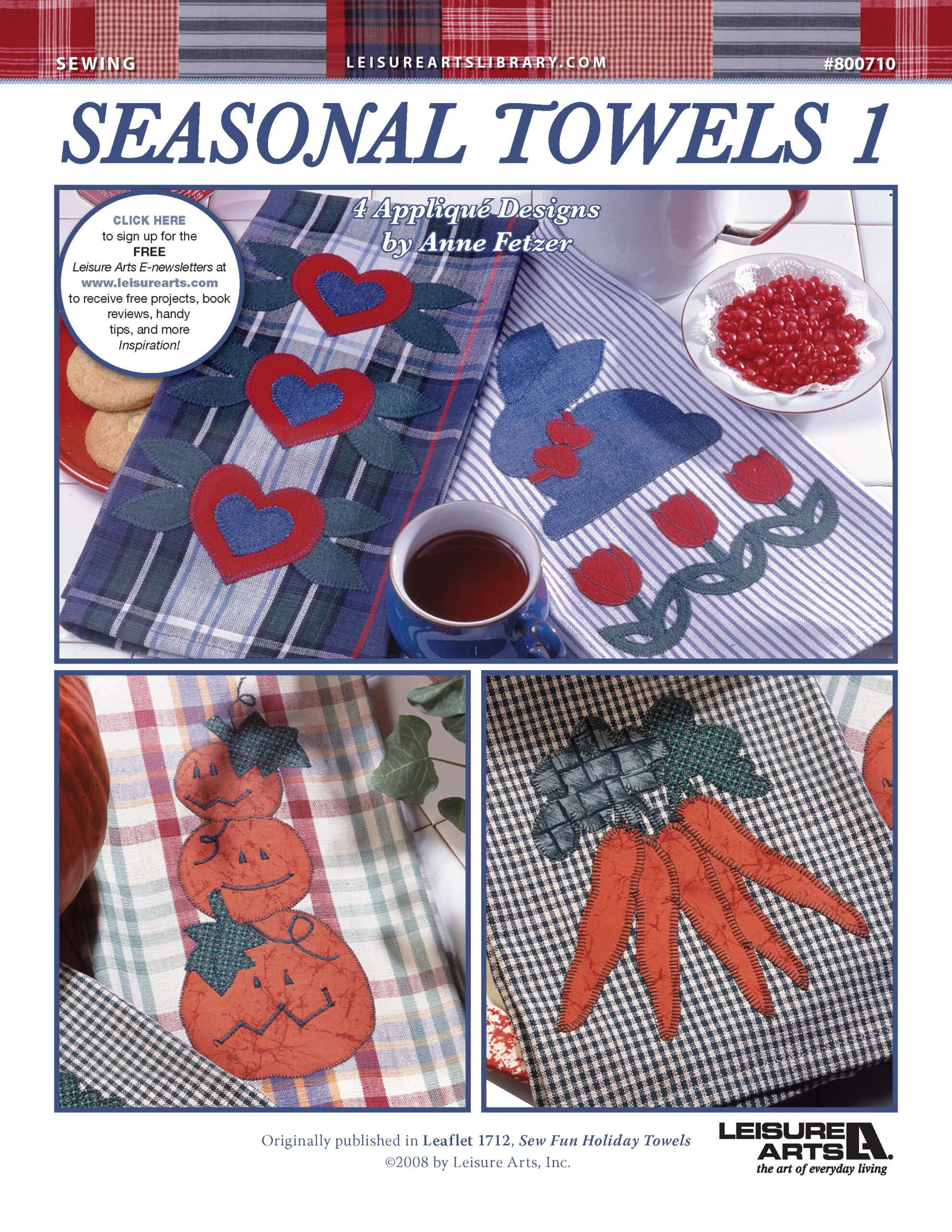 Leisure Arts Sew Fun Holiday Towels Seasonal Towels 1 ePattern