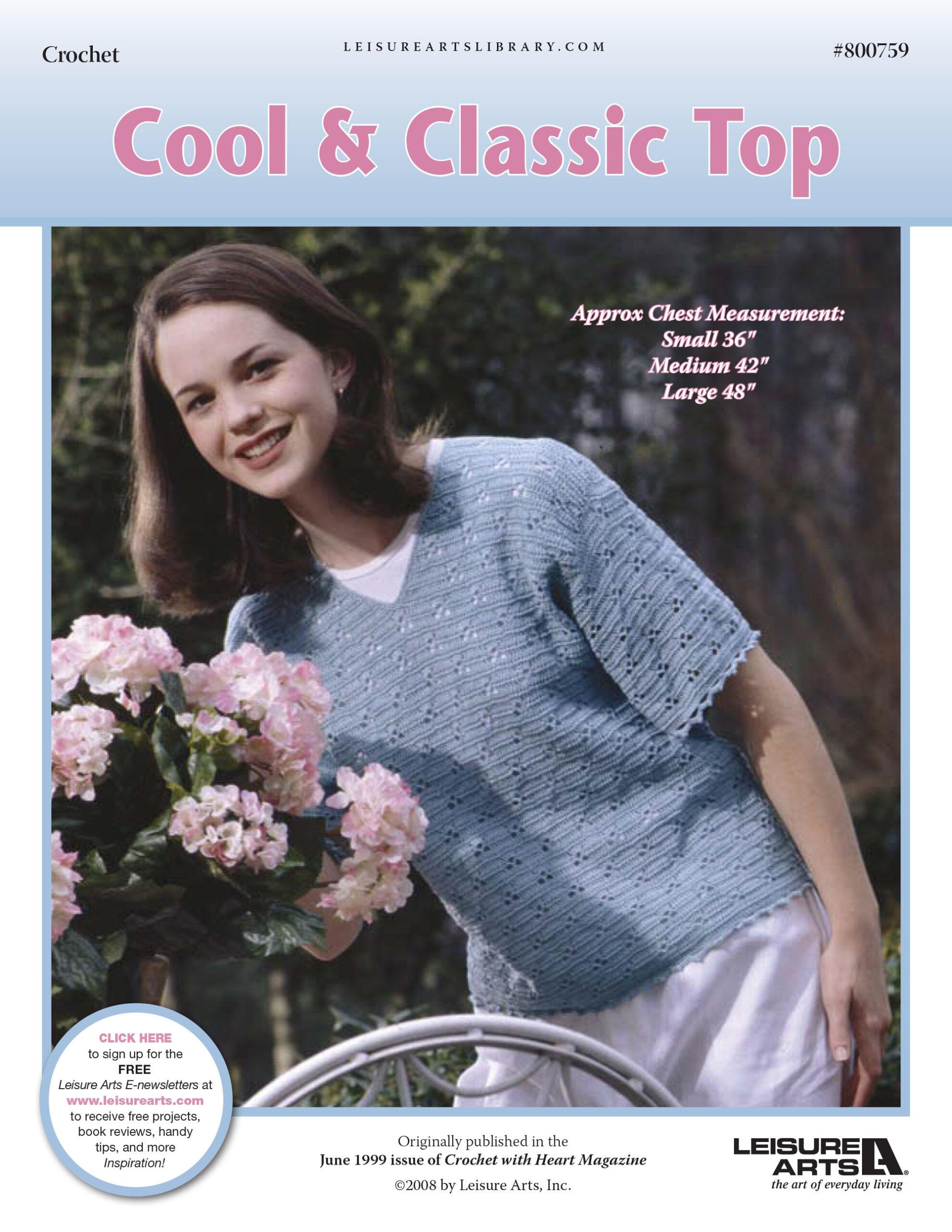 Leisure Arts Cool Classic Top Crochet ePattern