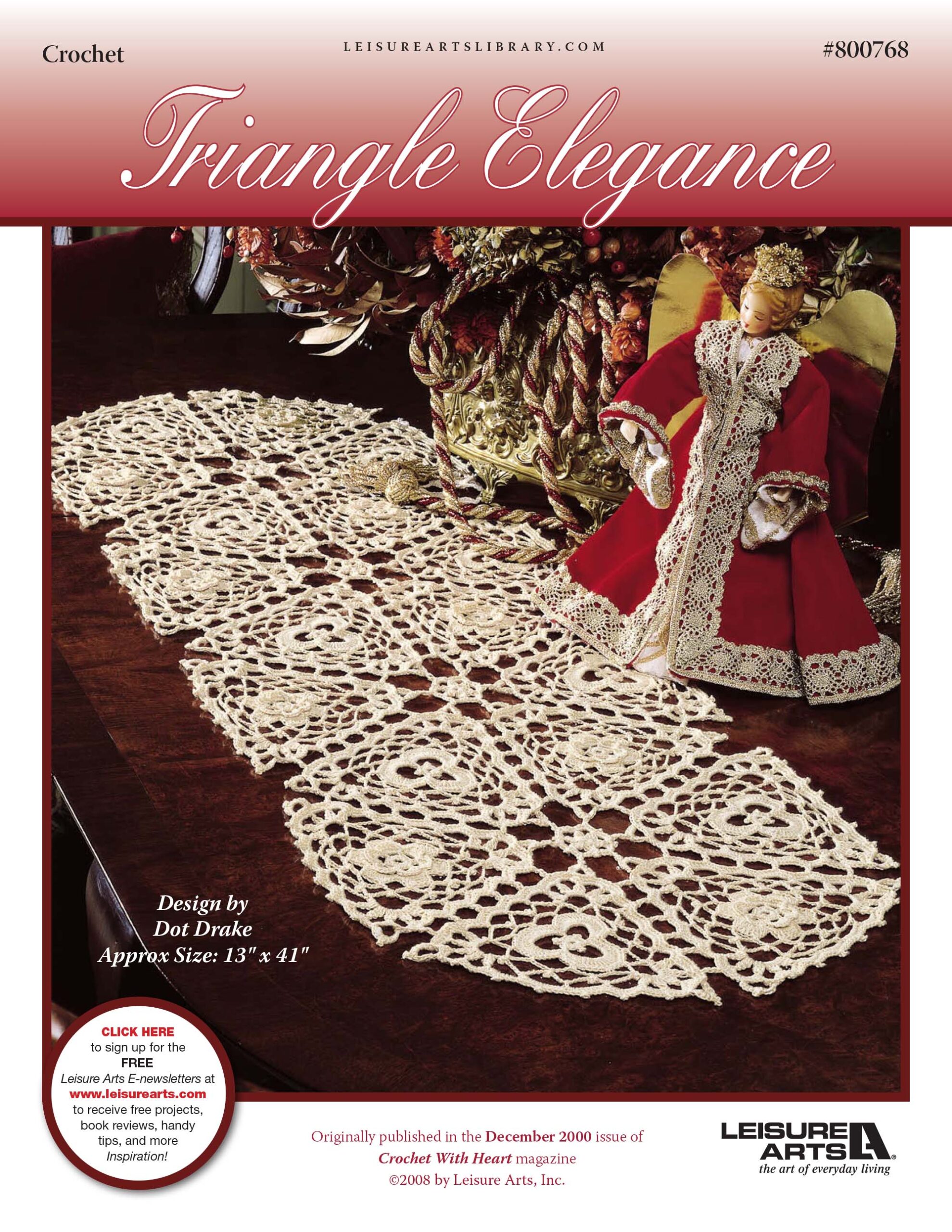 Leisure Arts Triangle Elegance Doily Crochet ePattern