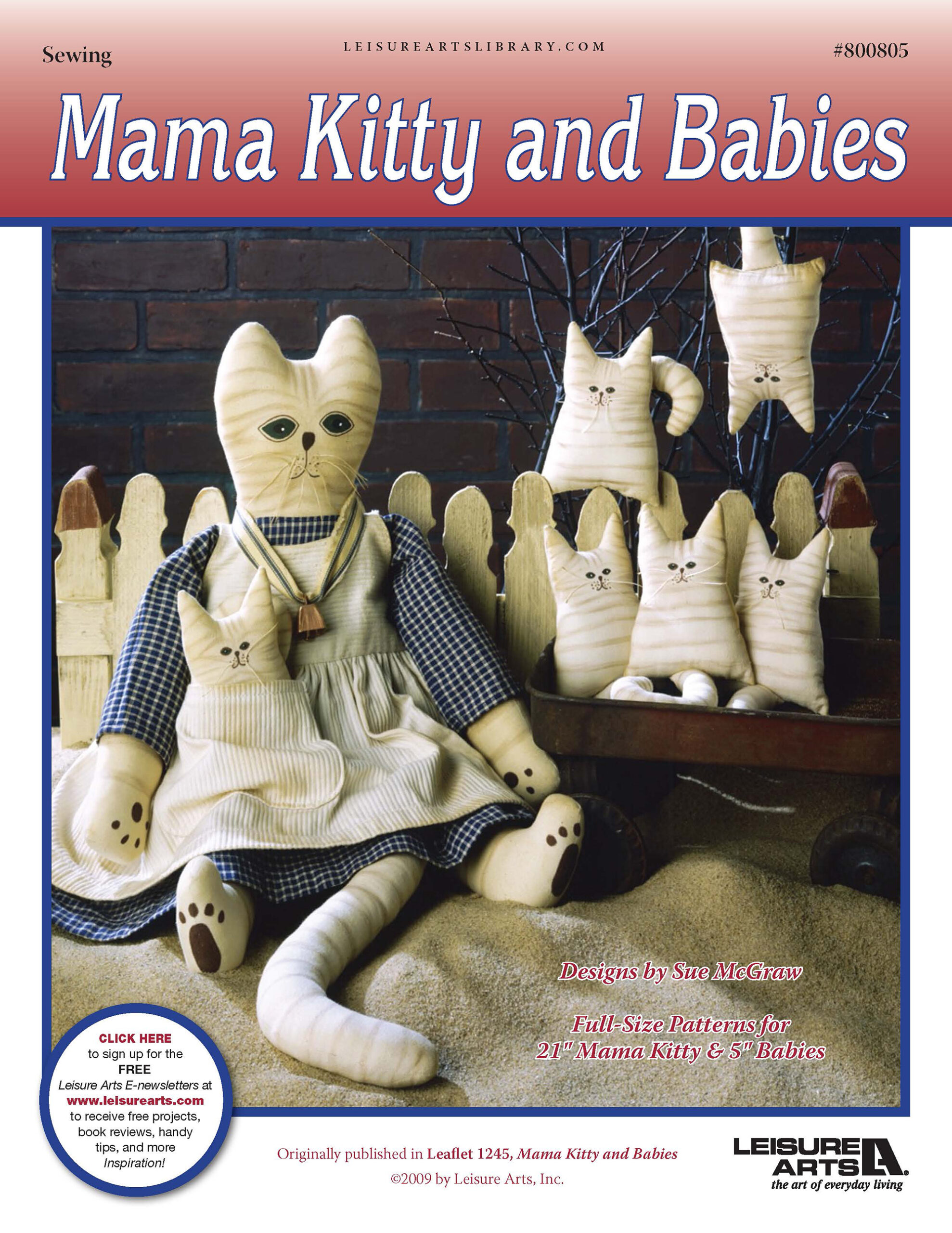 Leisure Arts Mama Kitty And Babies Sewing ePattern