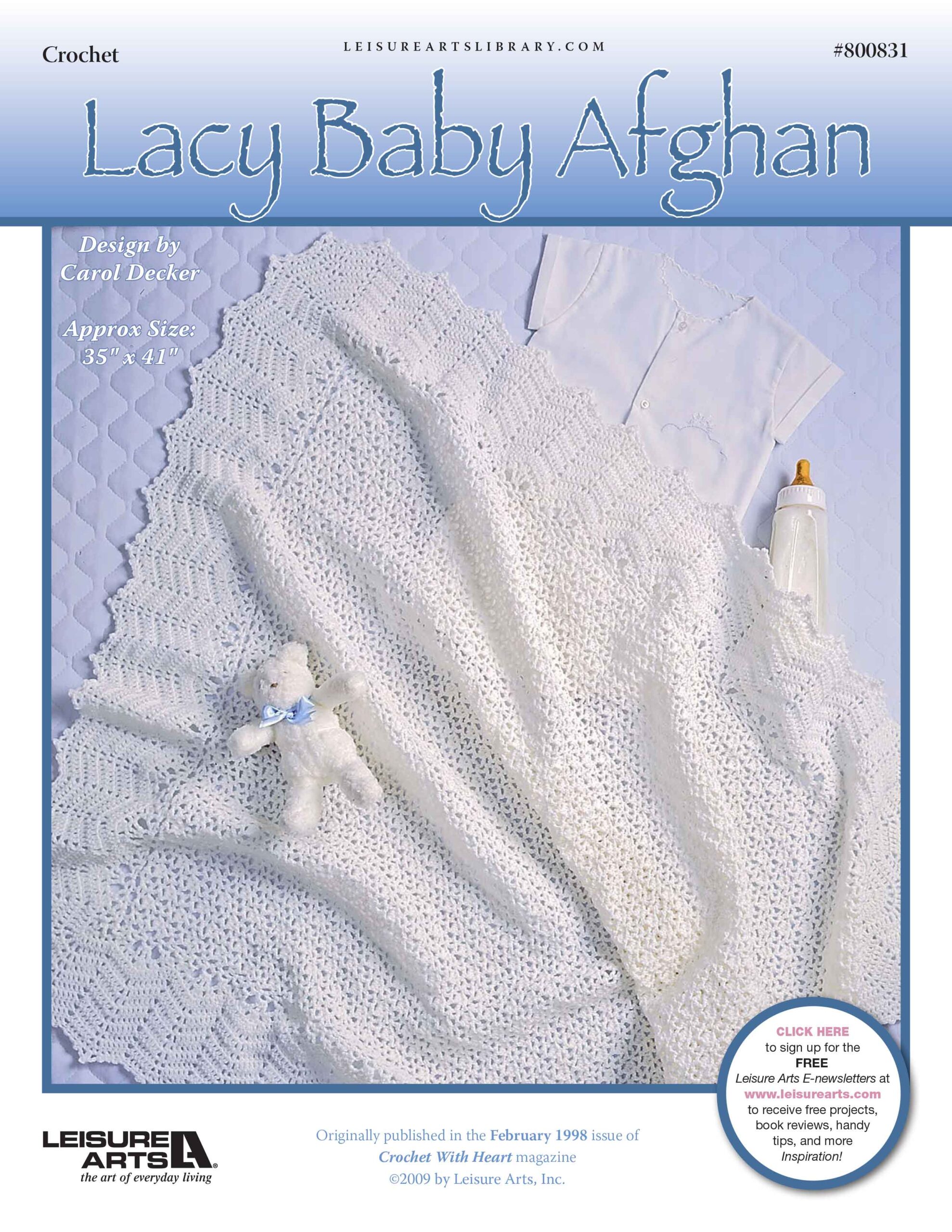 Leisure Arts Lacy Baby Afghan Crochet ePattern