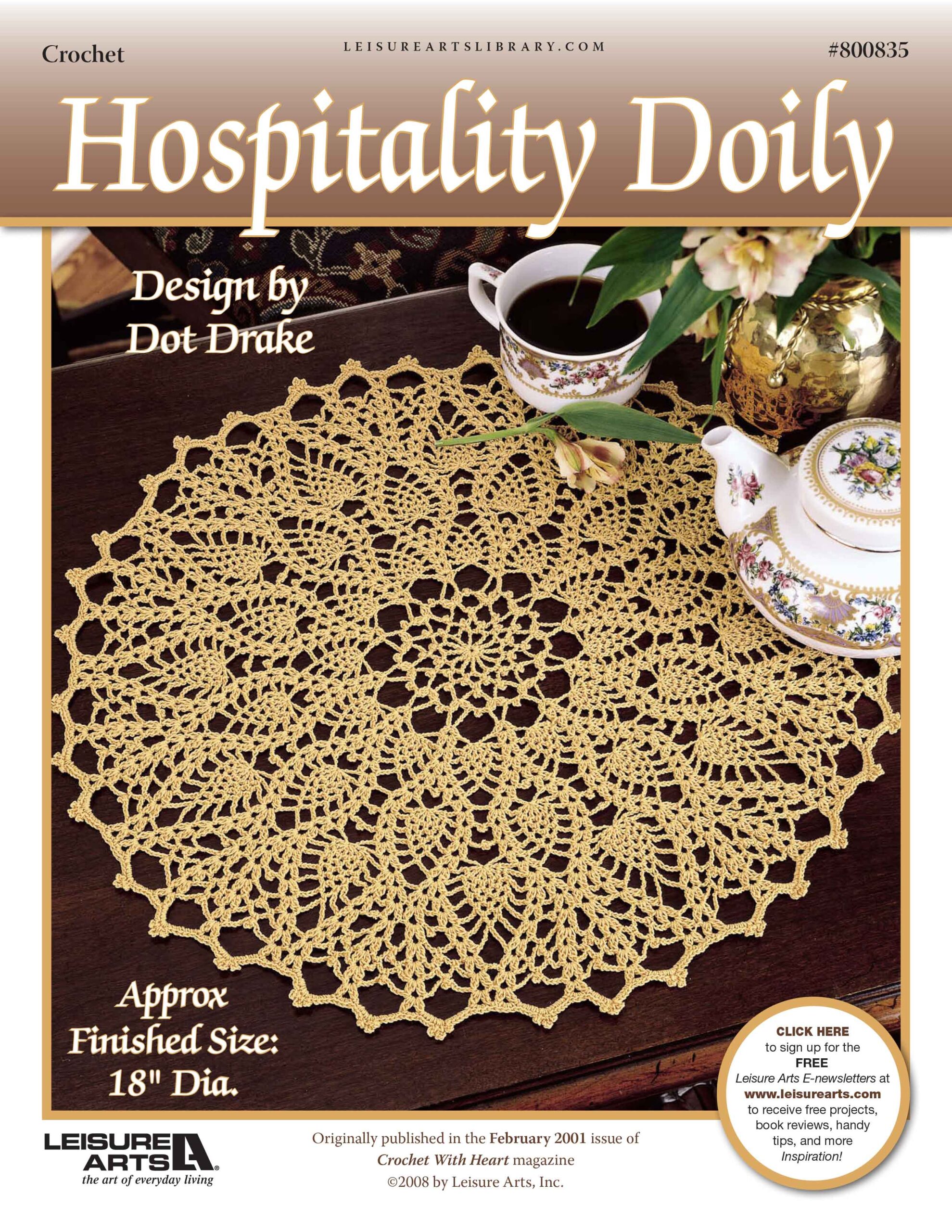 Leisure Arts Hospitality Doily Crochet ePattern