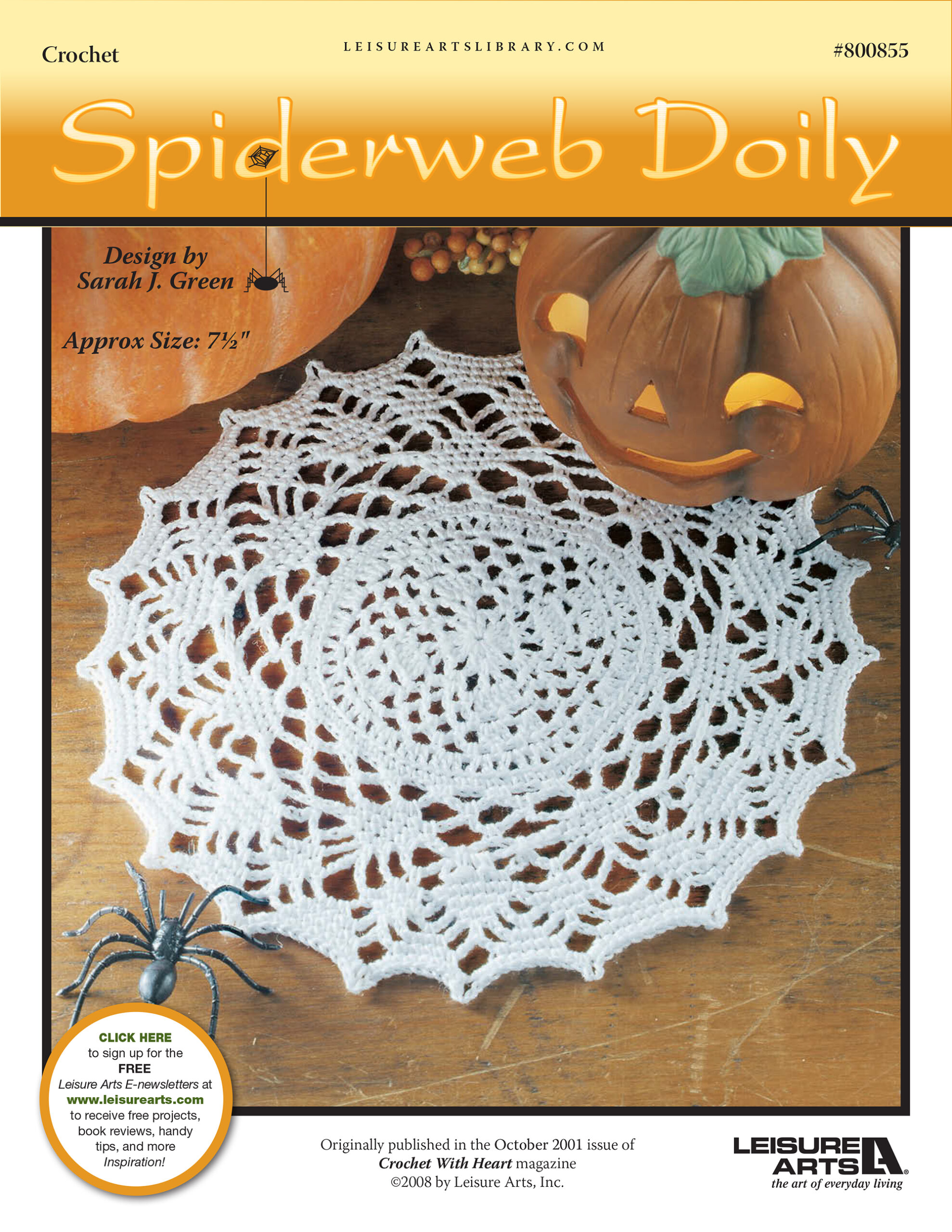 Leisure Arts Spiderweb Doily Crochet ePattern