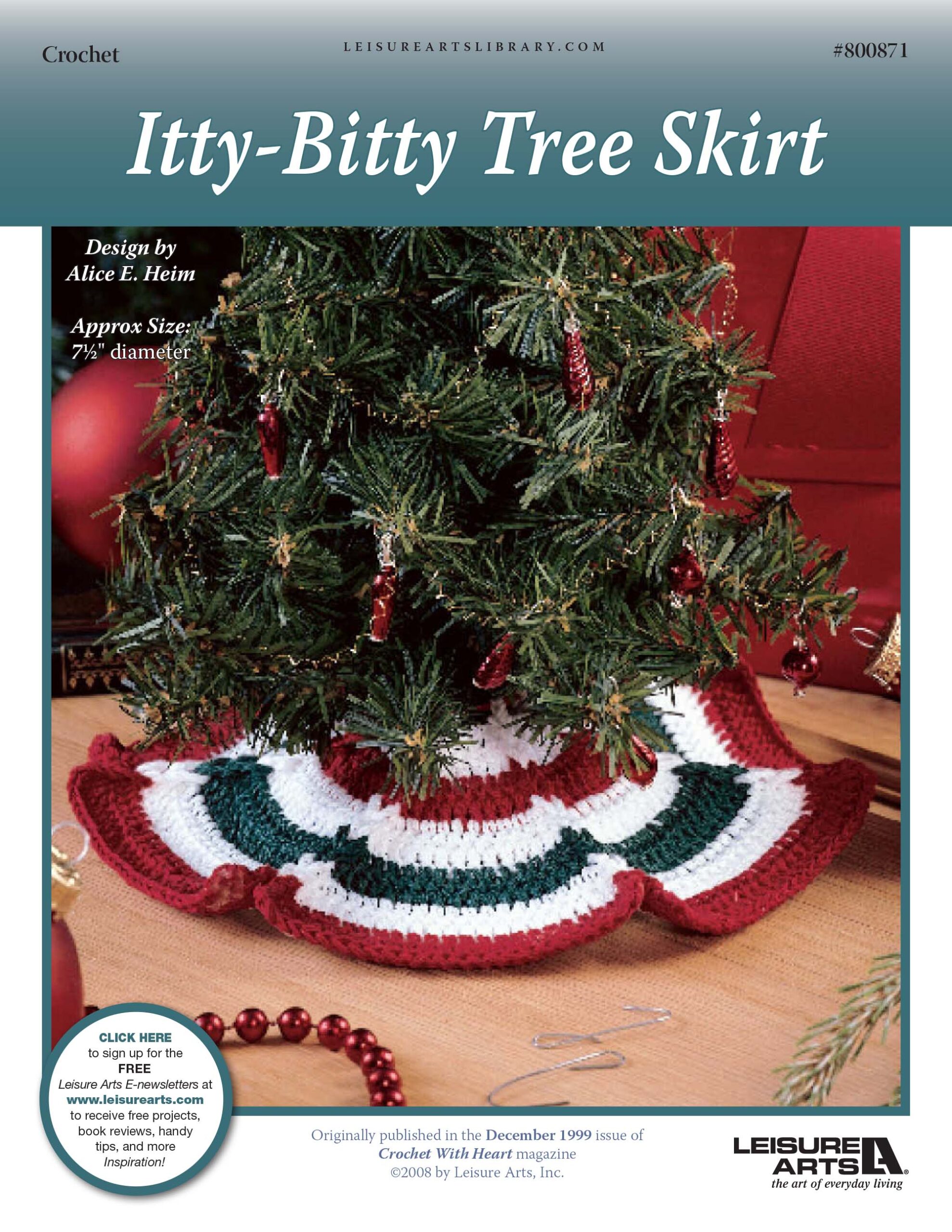 Leisure Arts IttyBitty Tree Skirt Crochet ePattern