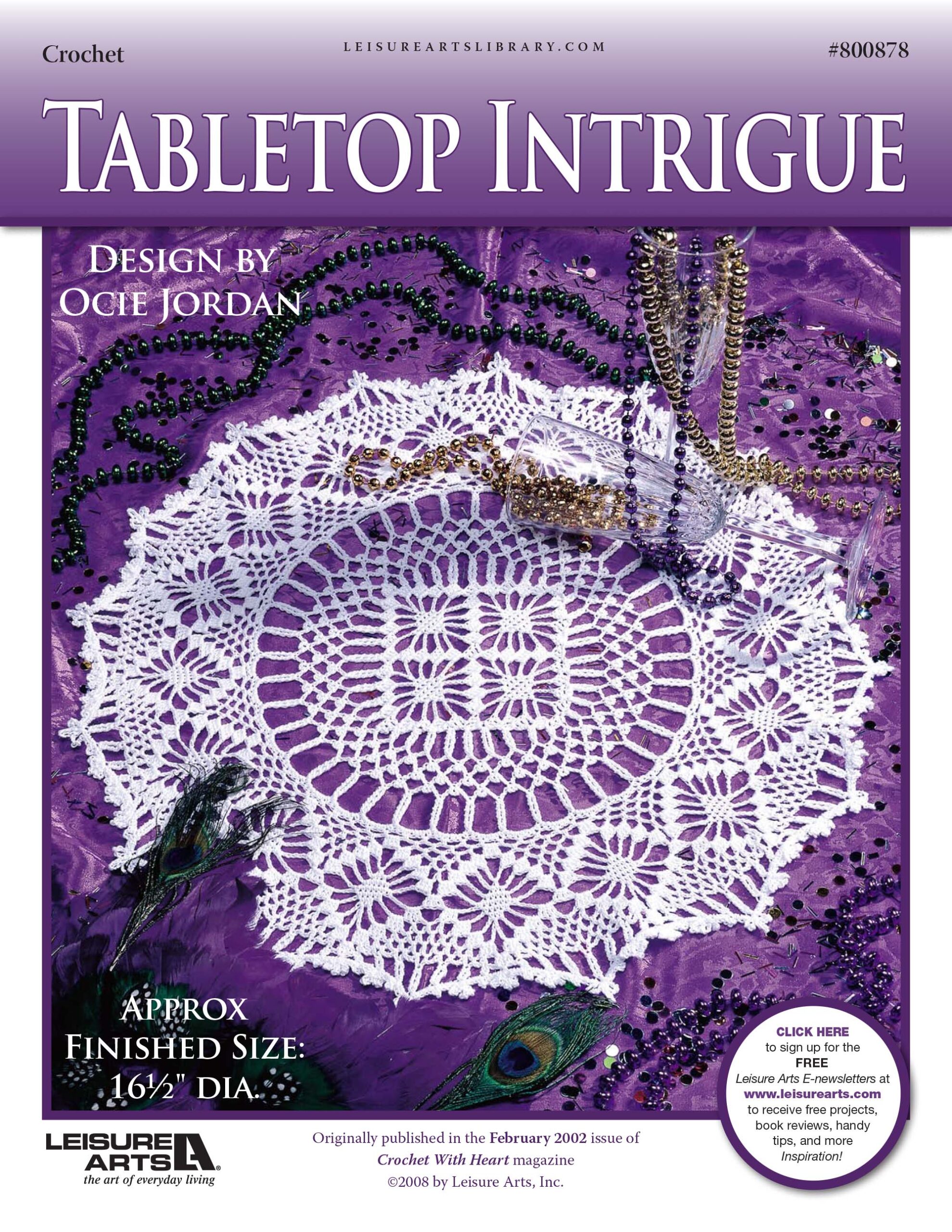 Leisure Arts Tabletop Intrigue Doily Crochet ePattern