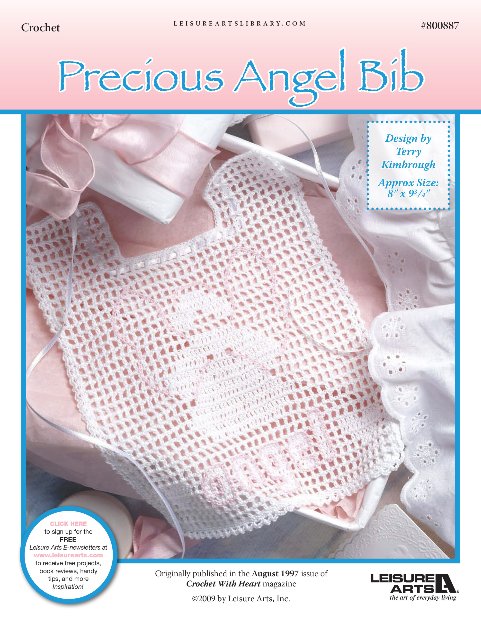 Leisure Arts Precious Angel Bib Crochet ePattern