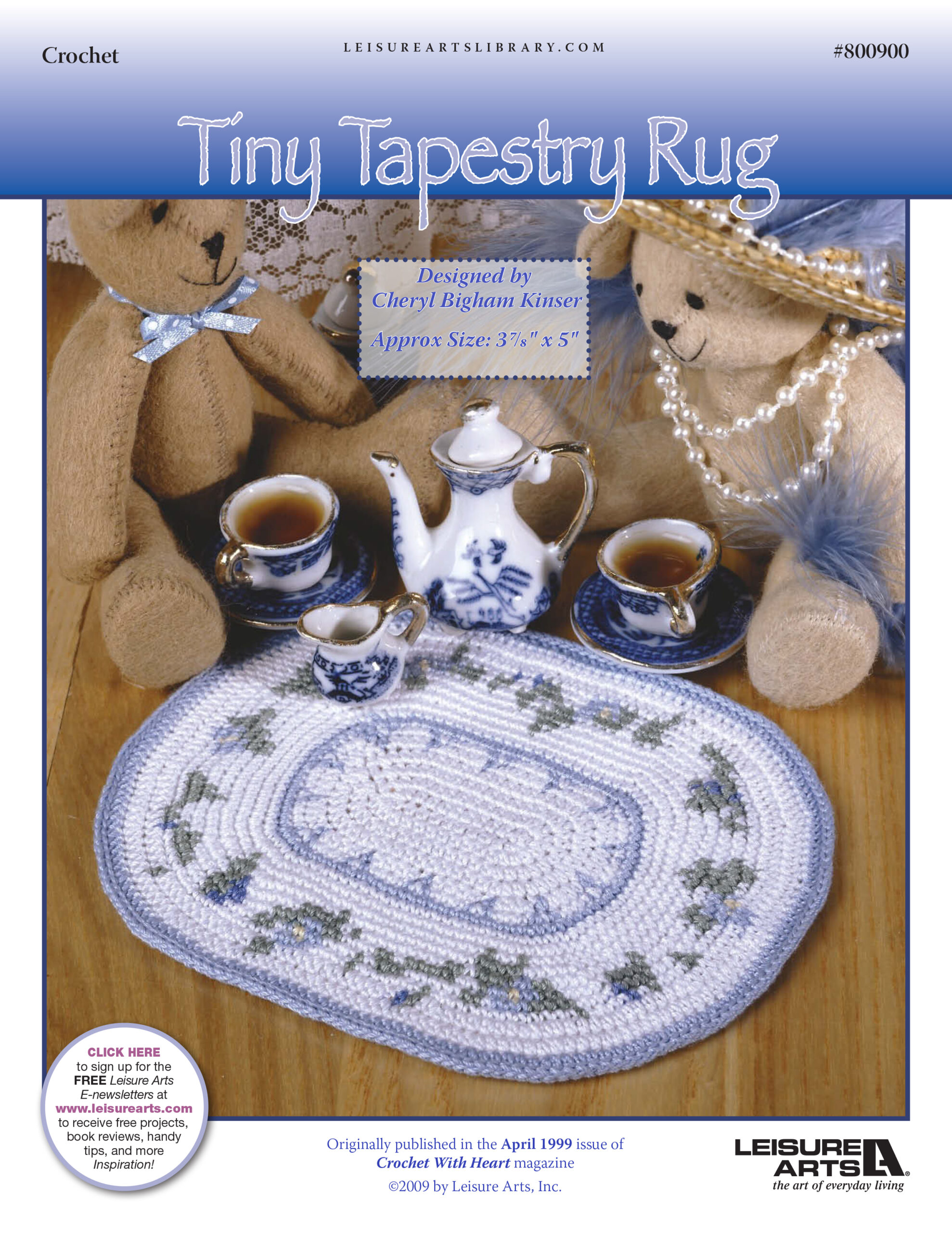 Leisure Arts Tiny Tapestry Rug Crochet ePattern