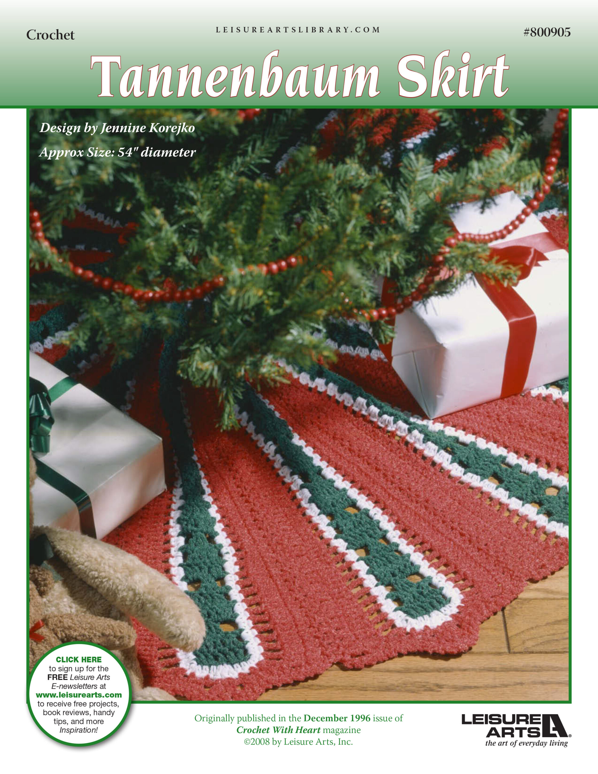 Leisure Arts Tannenbaum Tree Skirt Crochet ePattern