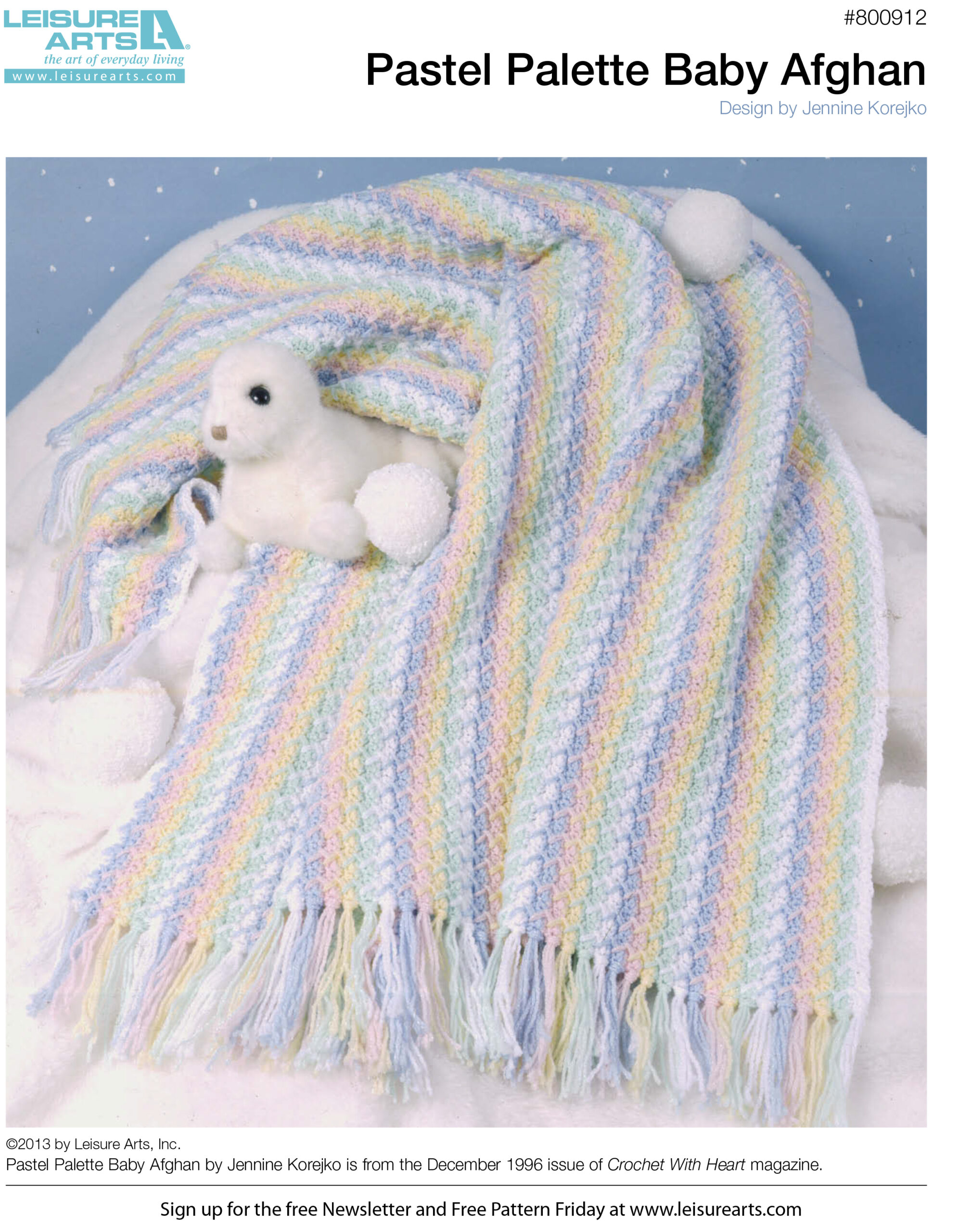 Leisure Arts Pastel Palette Baby Afghan Crochet ePattern