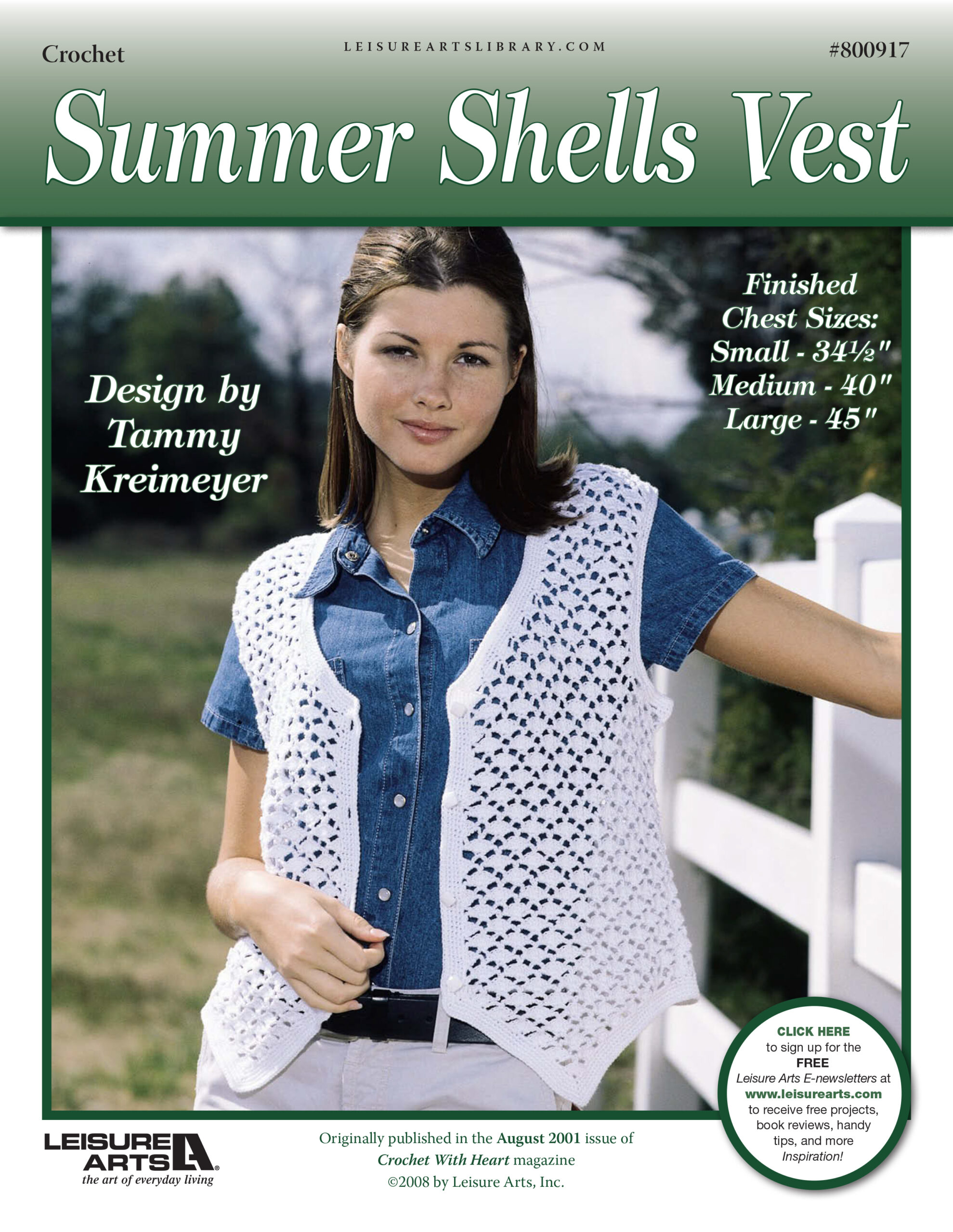 Leisure Arts Summer Shells Vest Crochet ePattern