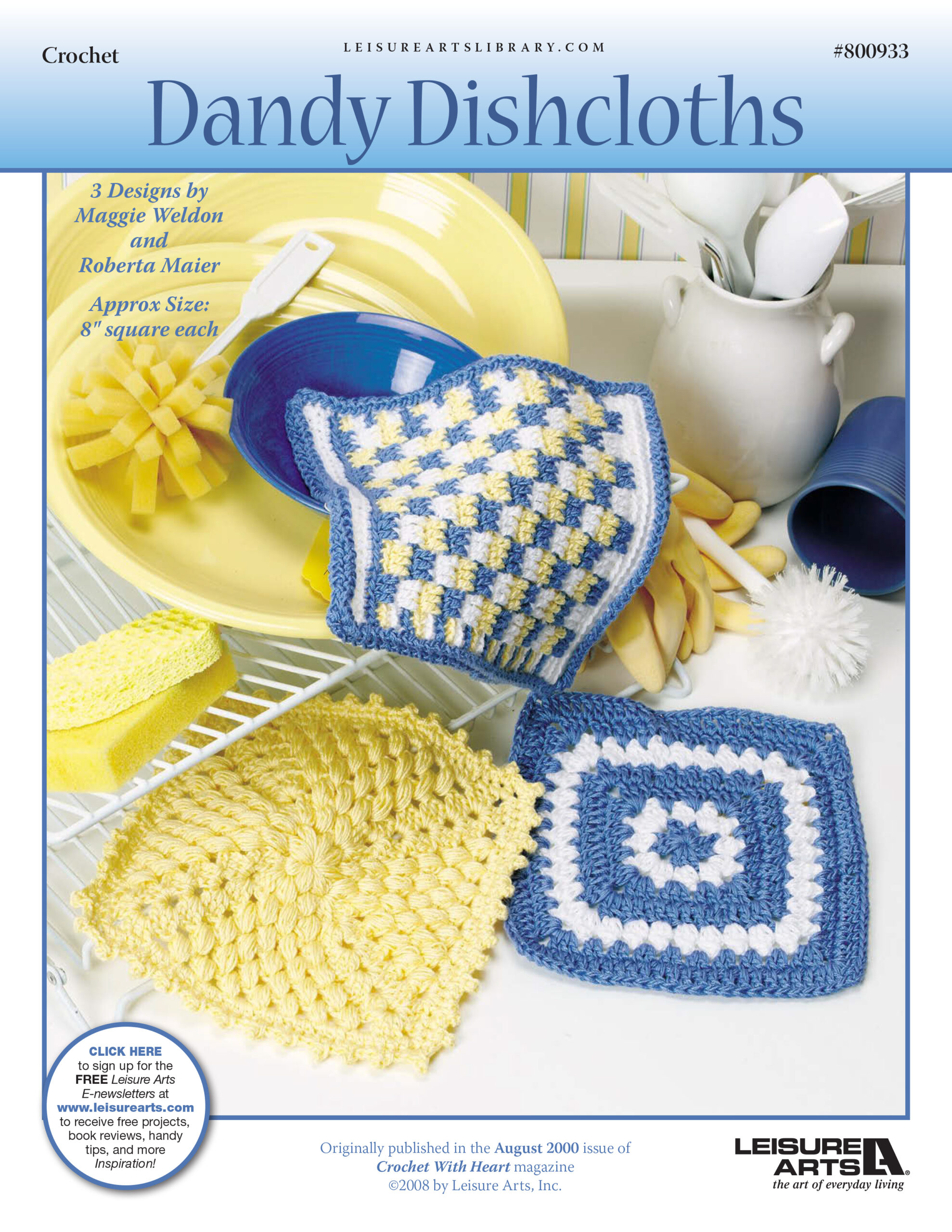 Leisure Arts Dandy Dishcloths Crochet ePattern