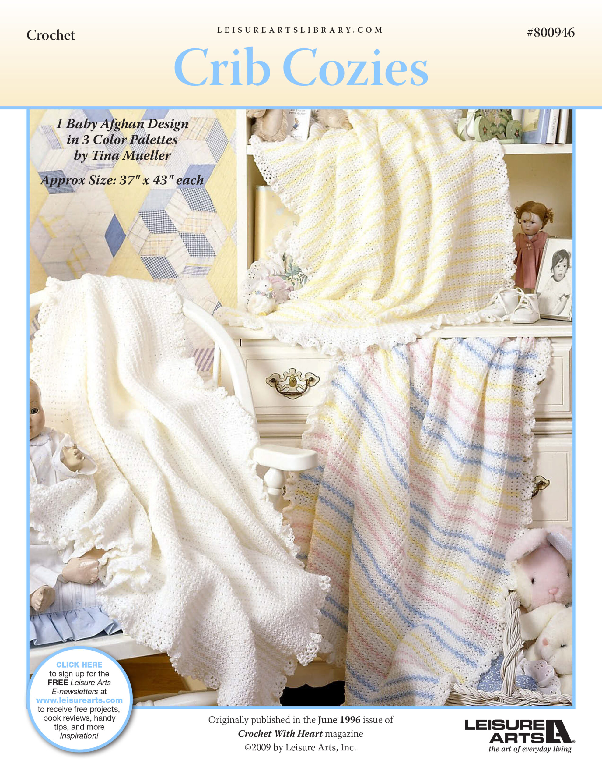 Leisure Arts Crib Cozies Afghan Crochet ePattern