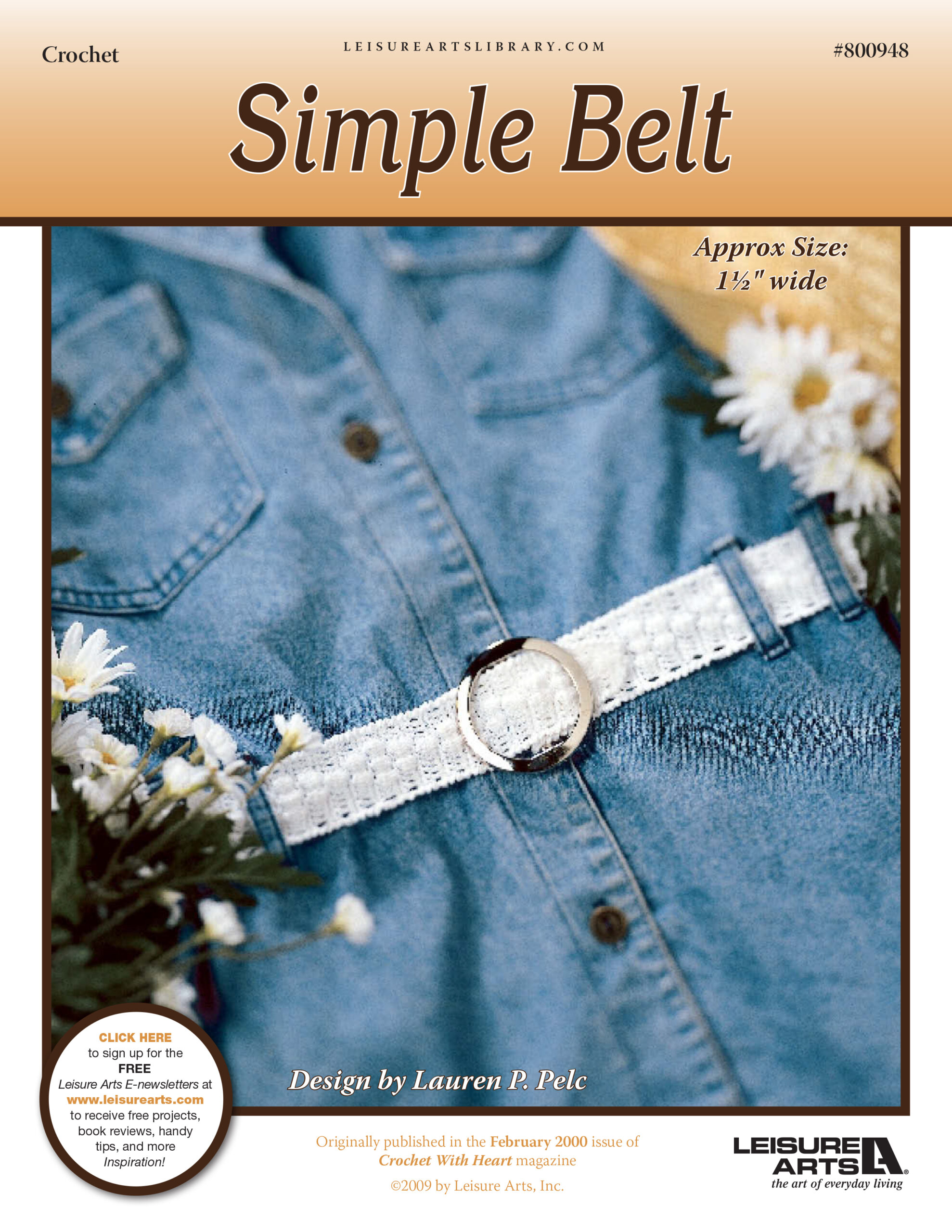 Leisure Arts Simple Belt Crochet ePattern