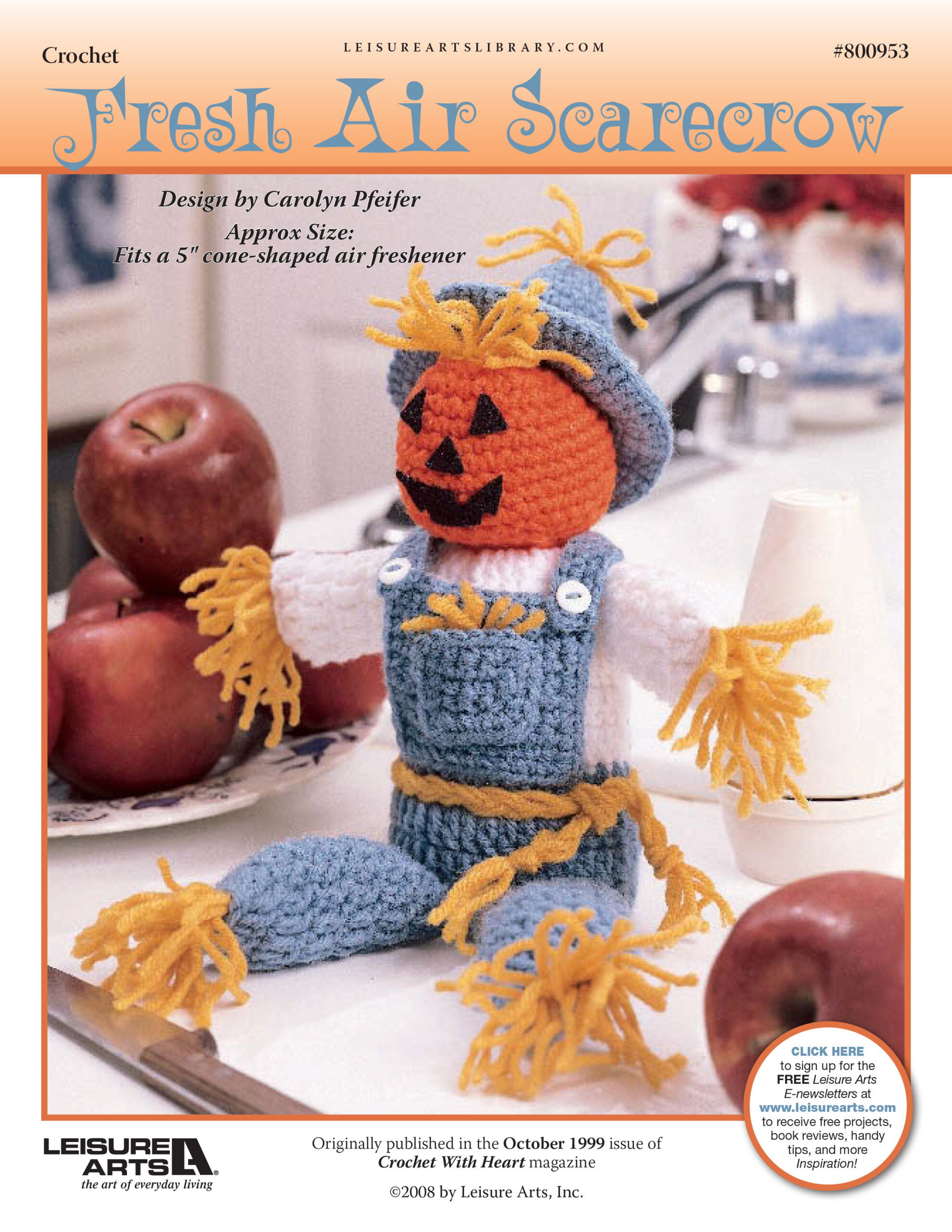 Leisure Arts Fresh Air Scarecrow Crochet ePattern