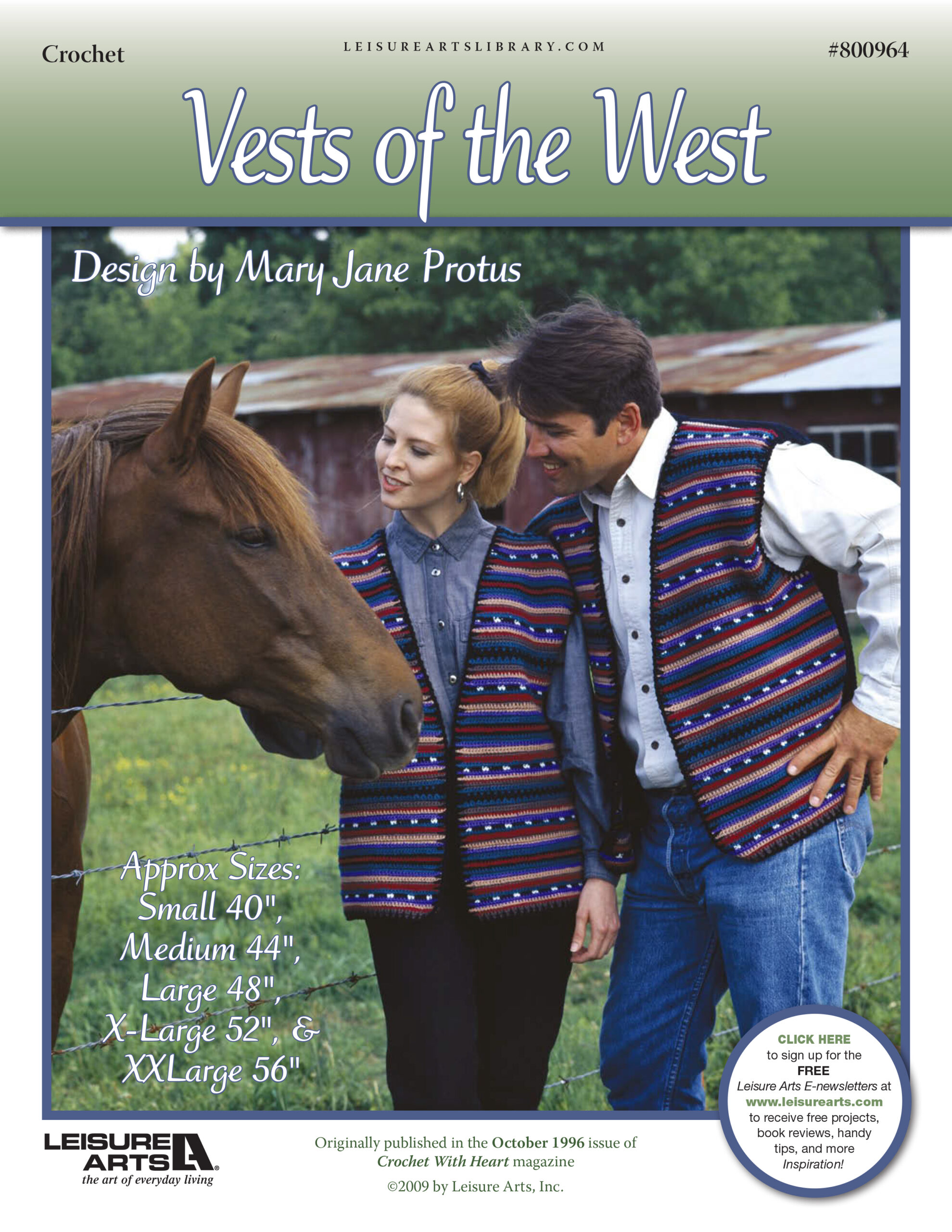Leisure Arts Vests Of The West Crochet ePattern