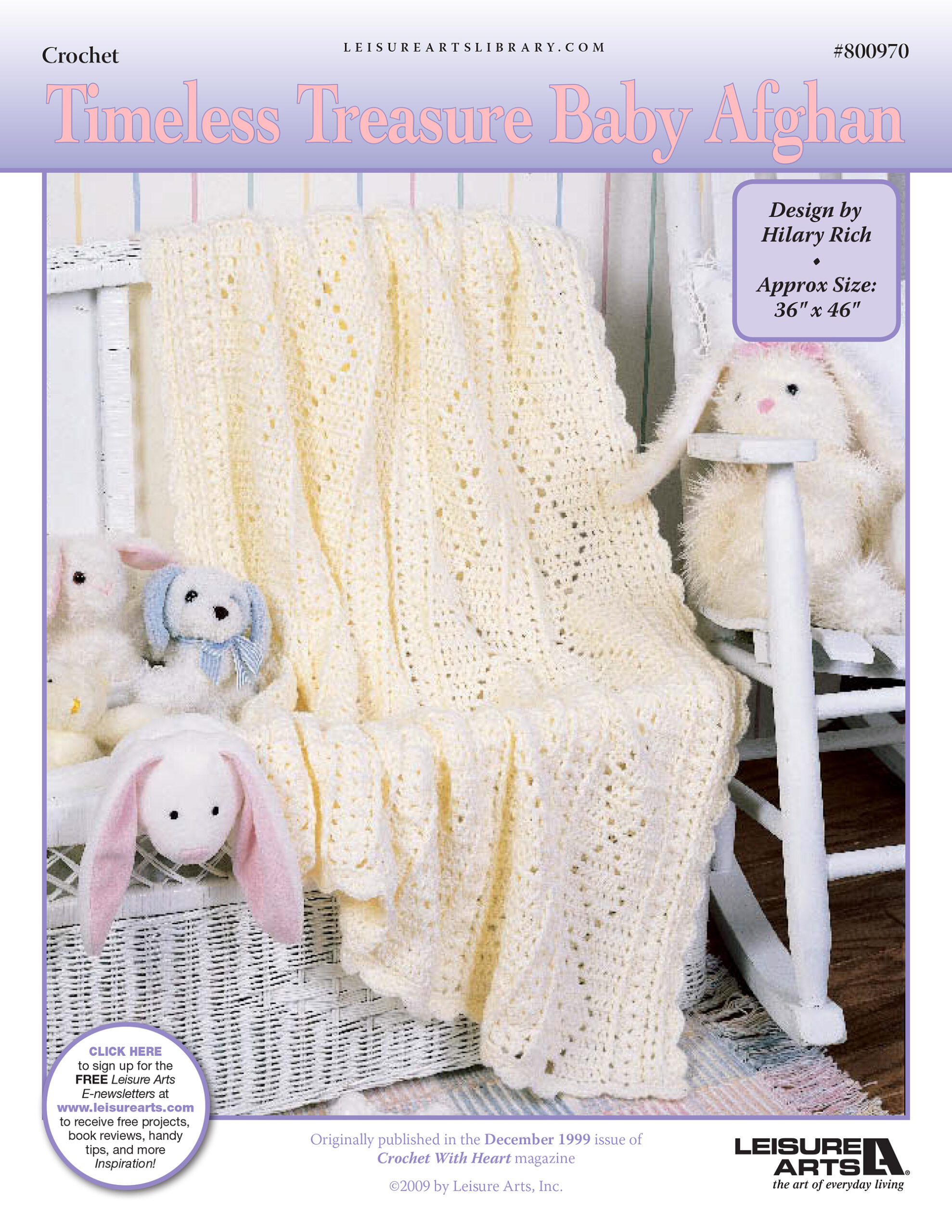 Leisure Arts Timeless Treasure Baby Afghan Crochet ePattern