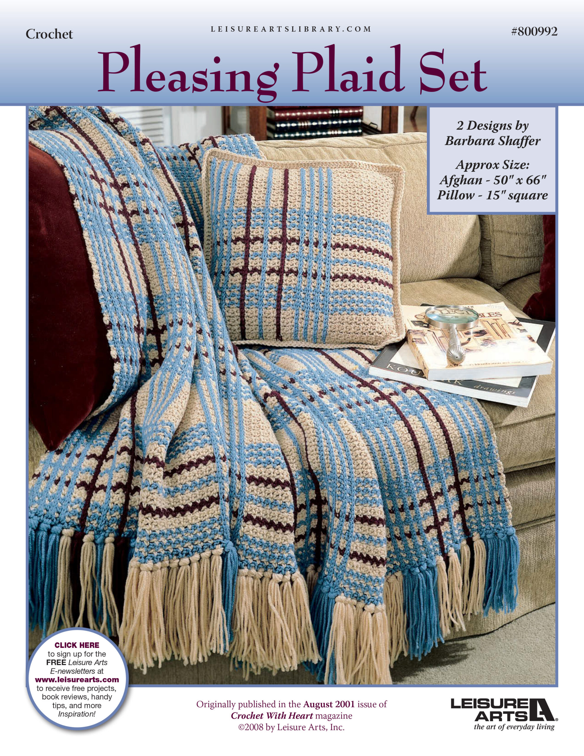 Leisure Arts Pleasing Plaid Set Crochet ePattern