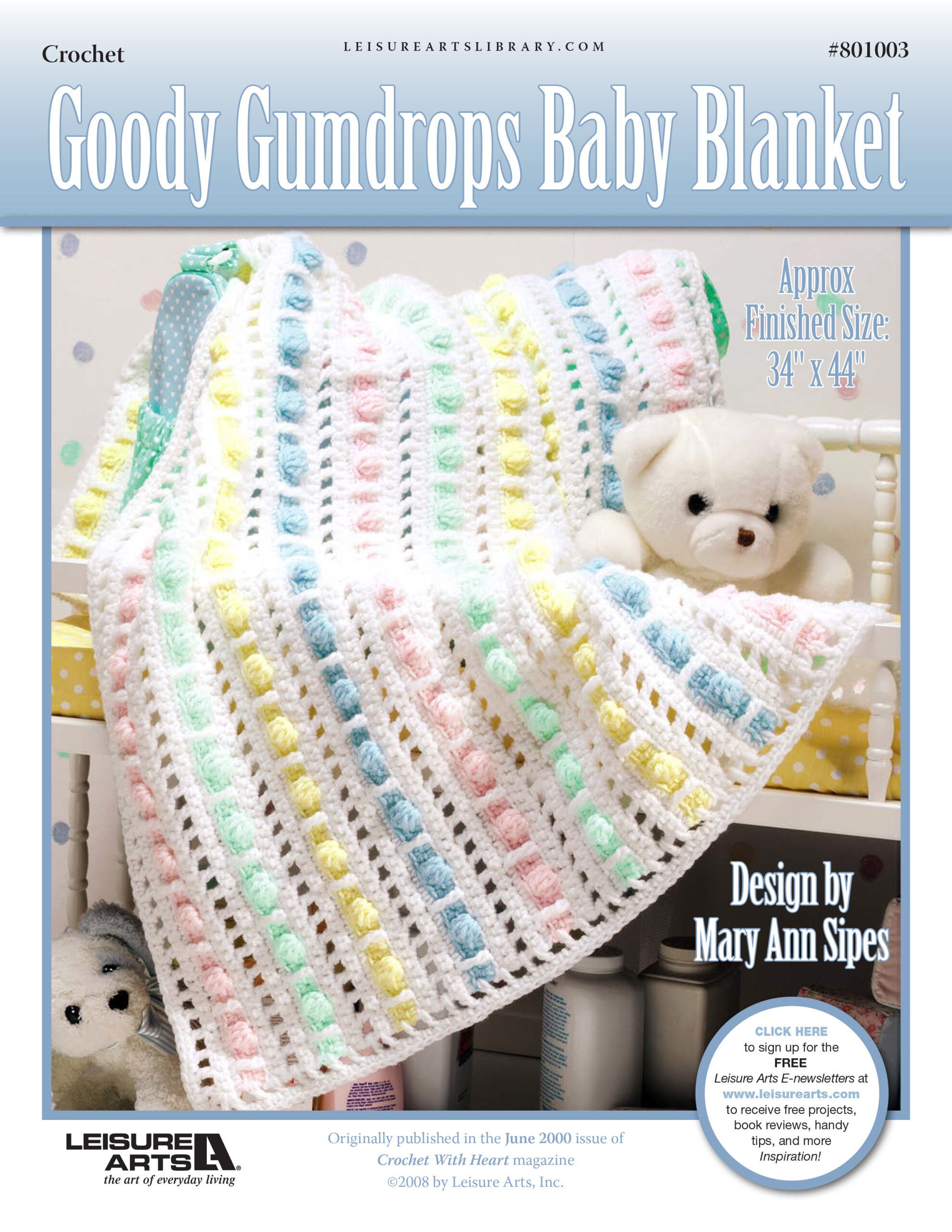 Leisure Arts Goody Gumdrops Baby Blanket Crochet ePattern