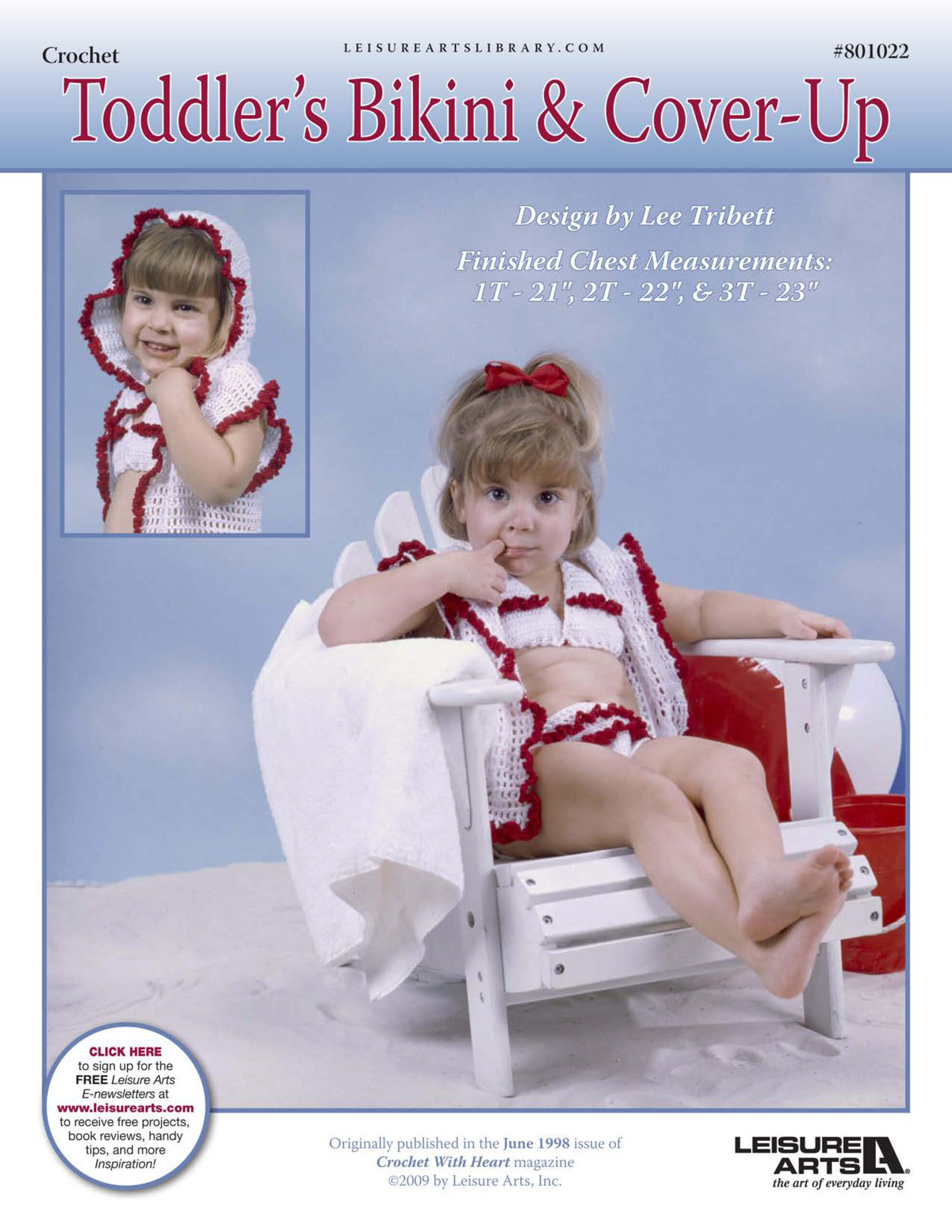 Leisure Arts Toddlers Bikini CoverUp Crochet ePattern