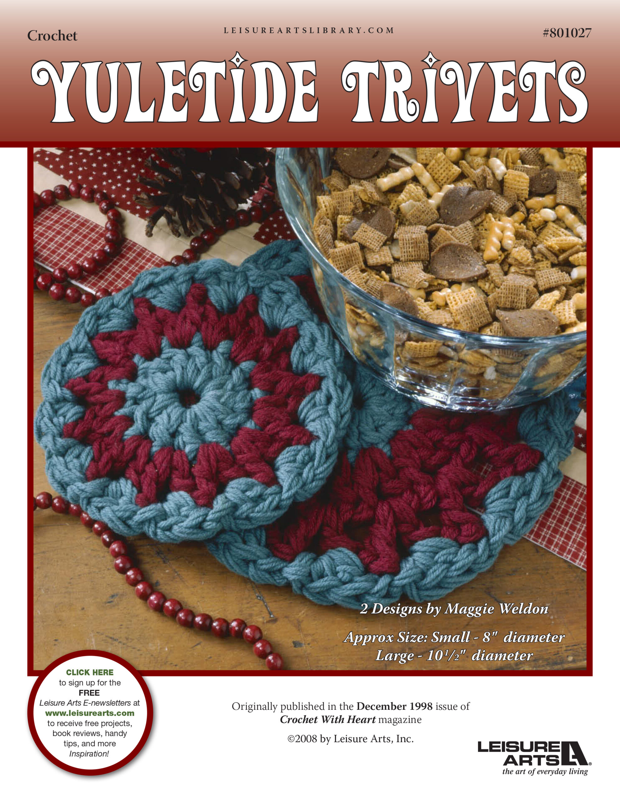 Leisure Arts Yuletide Trivets Crochet ePattern