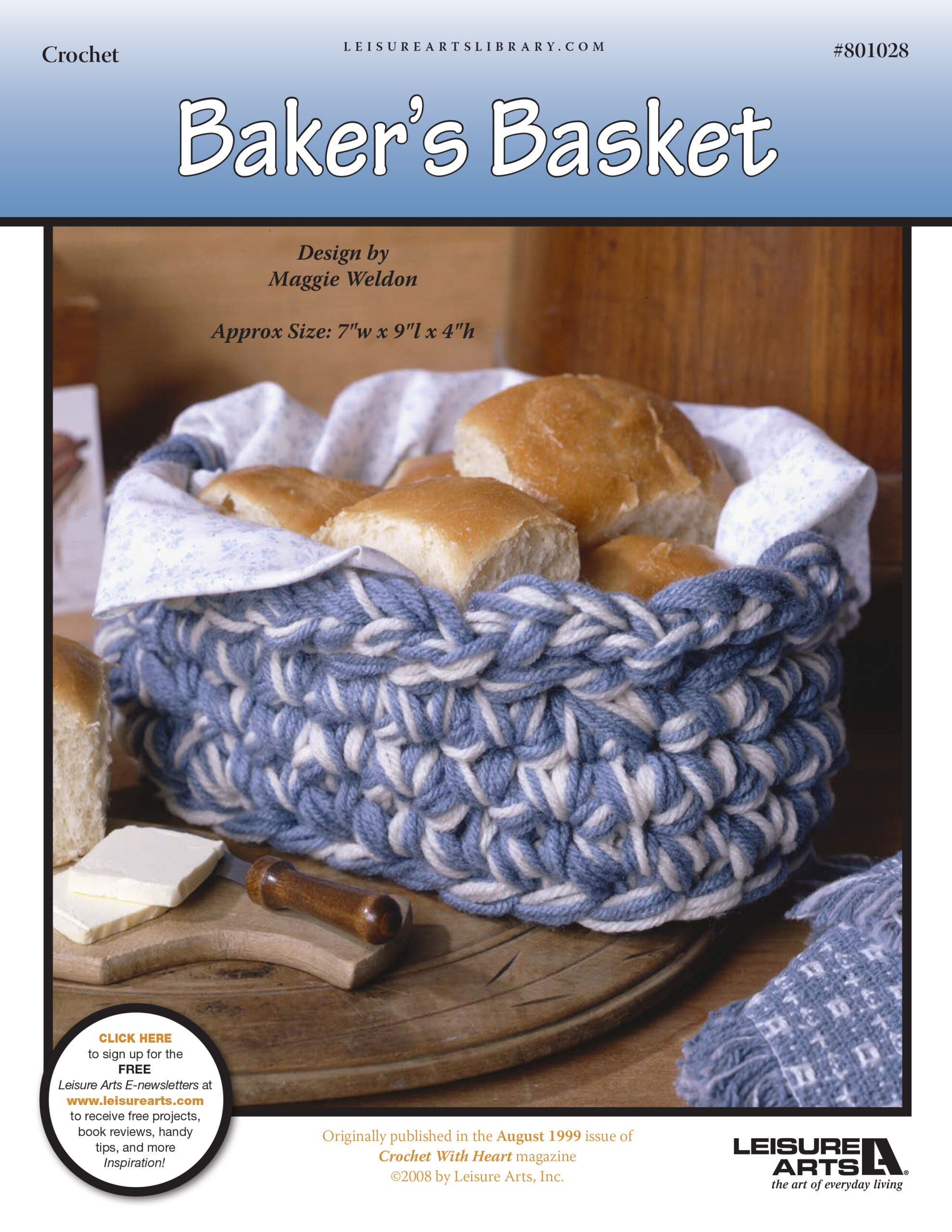 Leisure Arts Bakers Basket Crochet ePattern