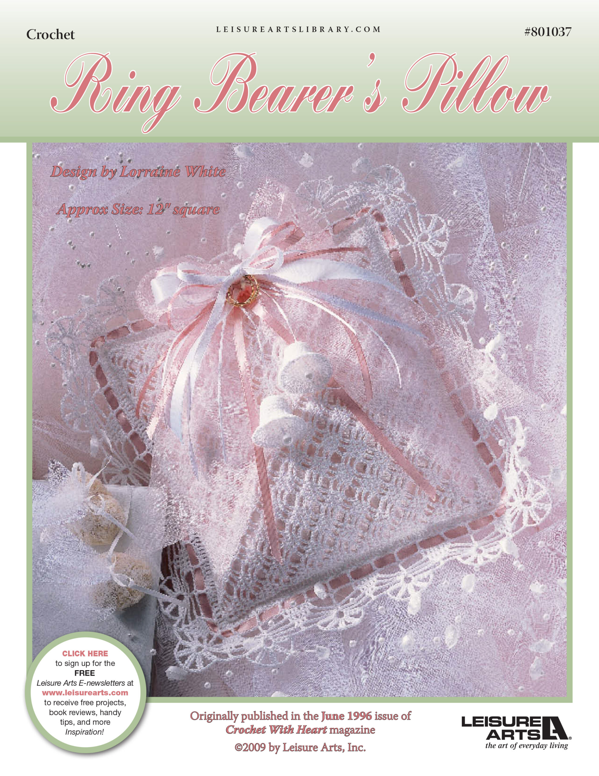 Leisure Arts Ring Bearers Pillow Crochet ePattern