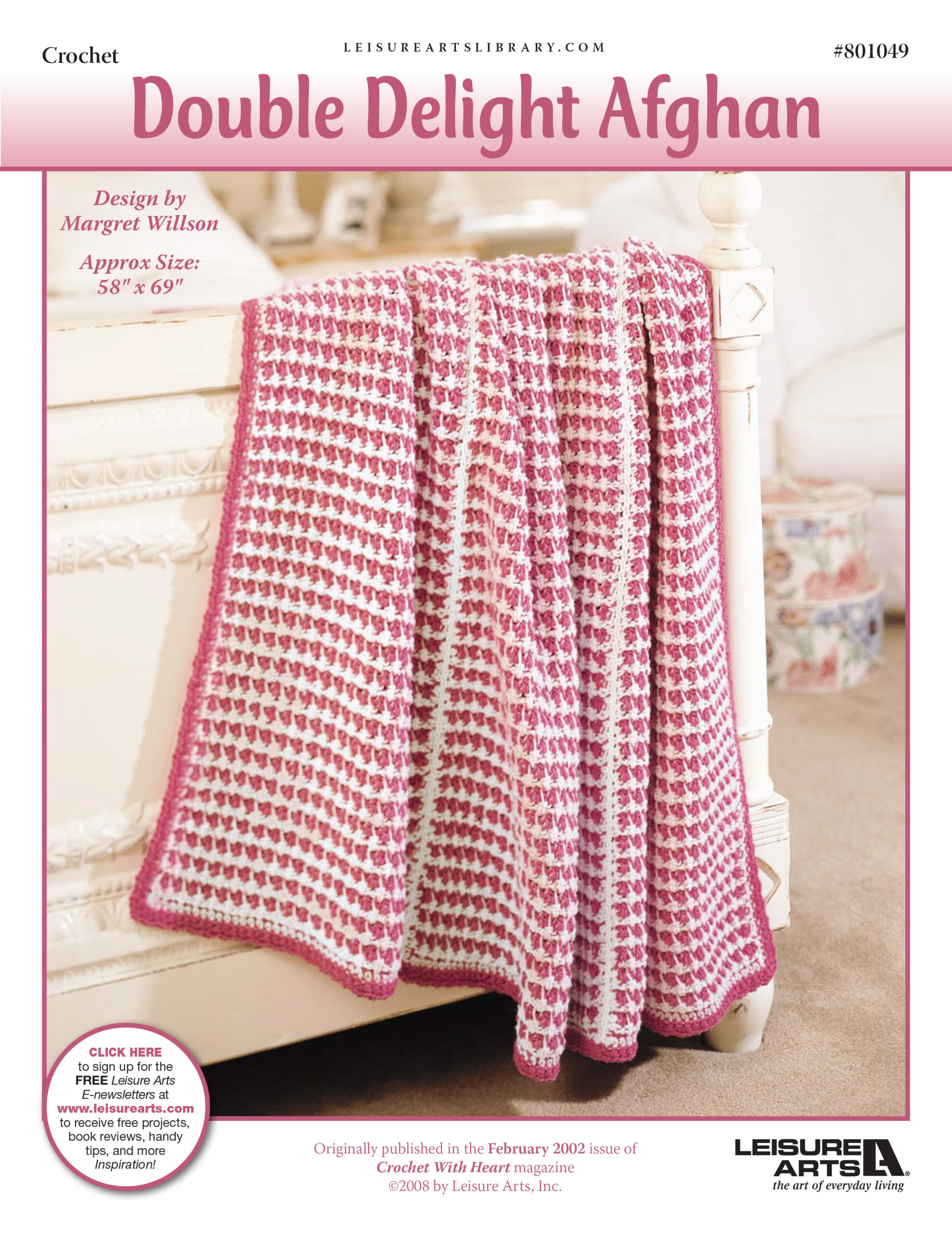 Leisure Arts Double Delight Afghan Crochet ePattern