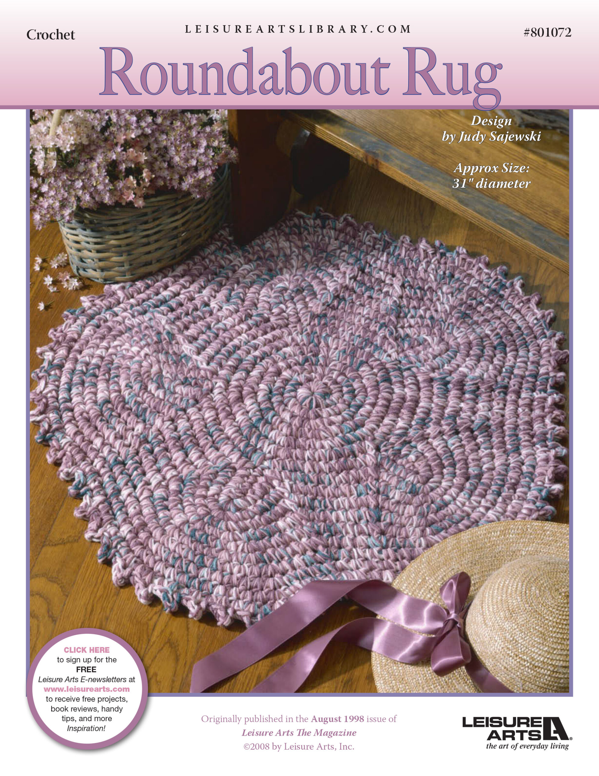 Leisure Arts Roundabout Rug Crochet ePattern