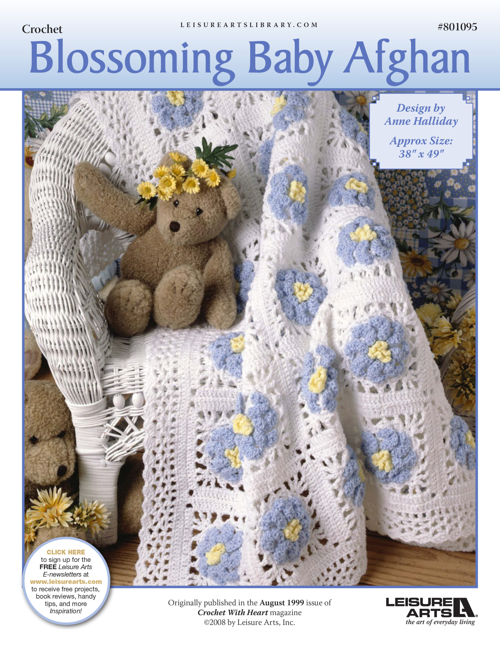 Leisure Arts Blossoming Baby Afghan Crochet ePattern