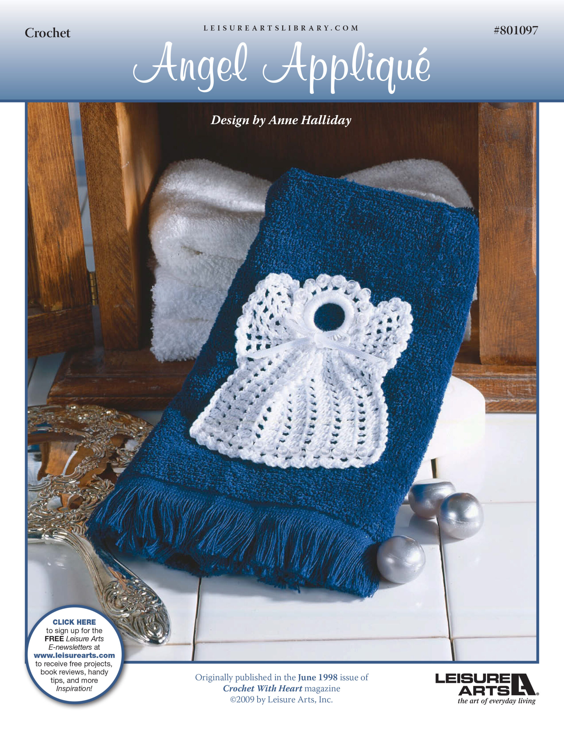 Leisure Arts Angel Applique Crochet ePattern